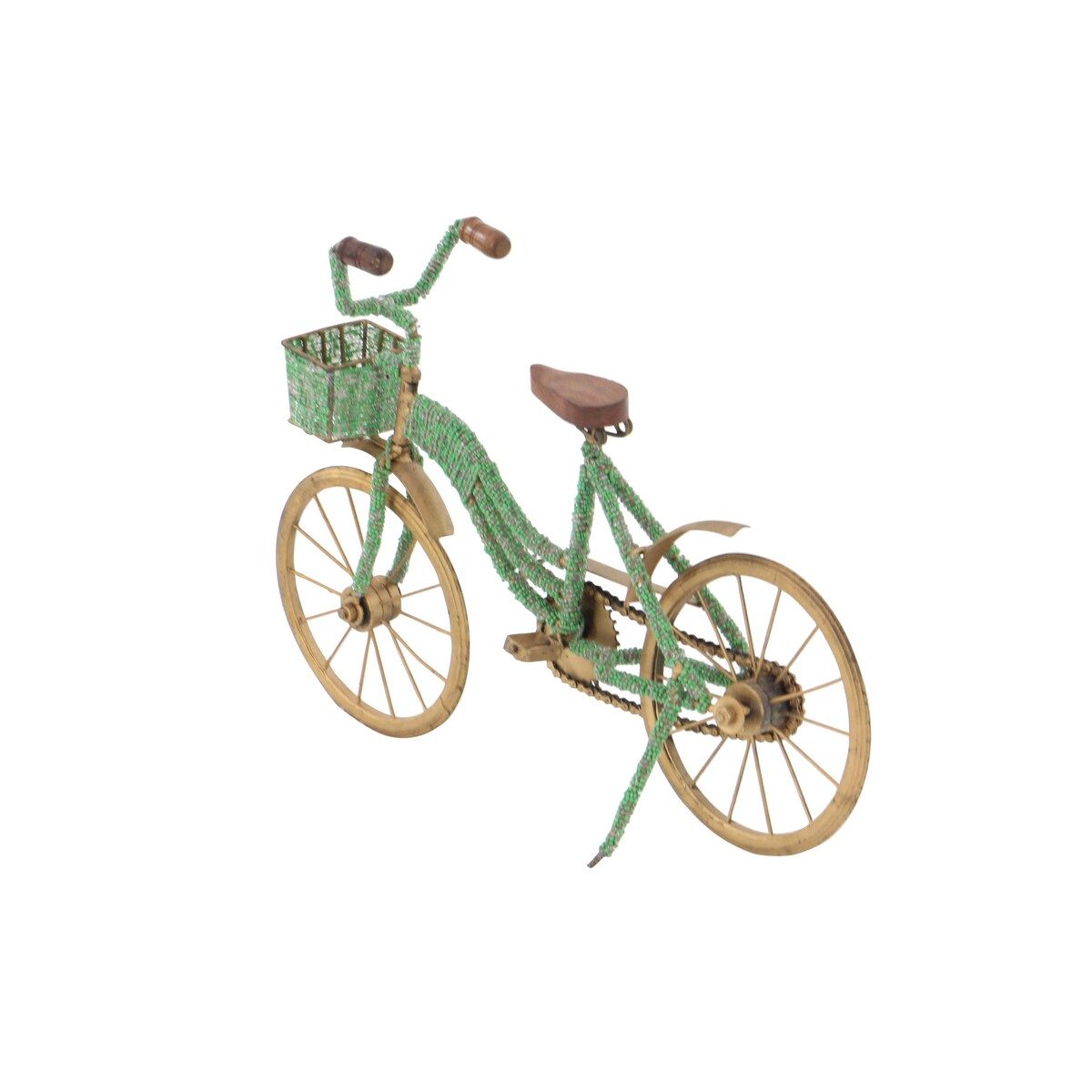 Metal Bike Decorative Sculpture - Green - Roche River Decor