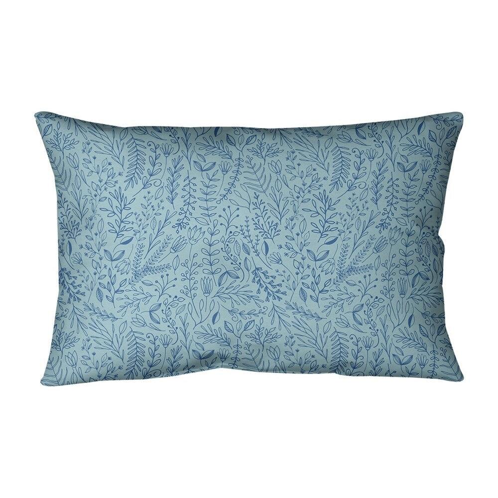 Full Color Ditsy Floral Pattern Lumbar Pillow