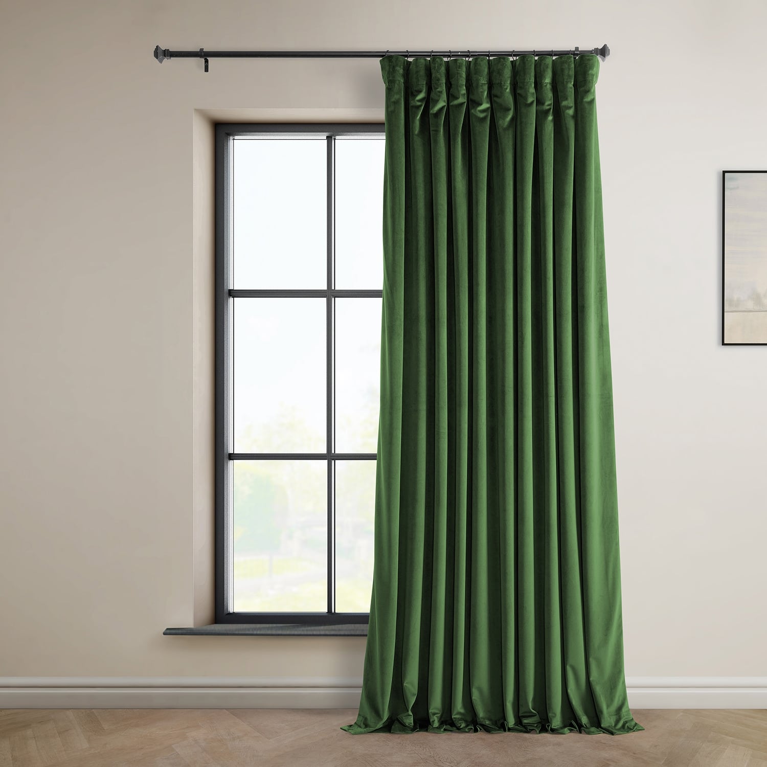 Exclusive Fabrics Heritage Plush Velvet Room Darkening Curtain (1 Panel) - Luxurious Single Drapery for Enhanced Room Darkening