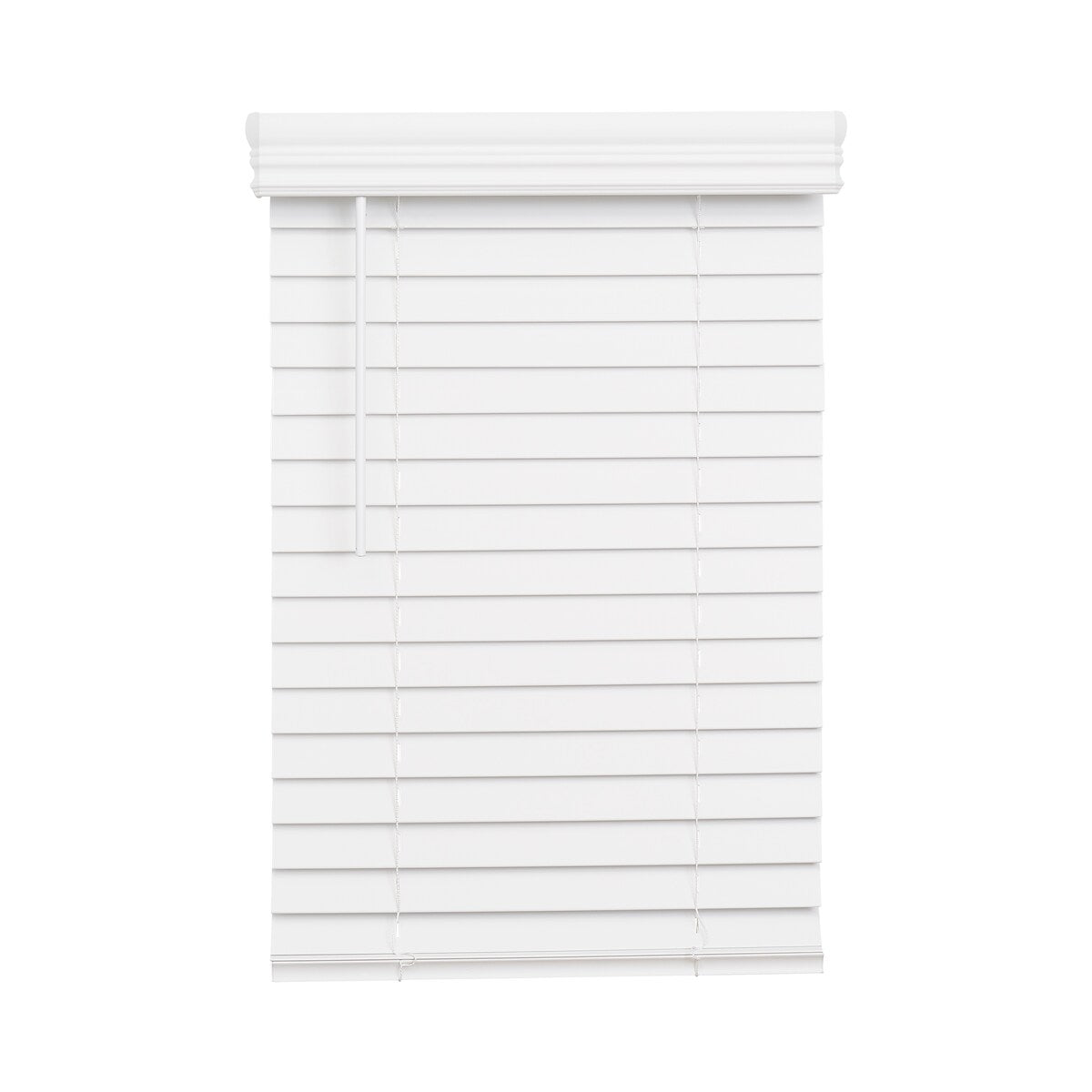 2 Cordless Faux Wood Blind - Bright White