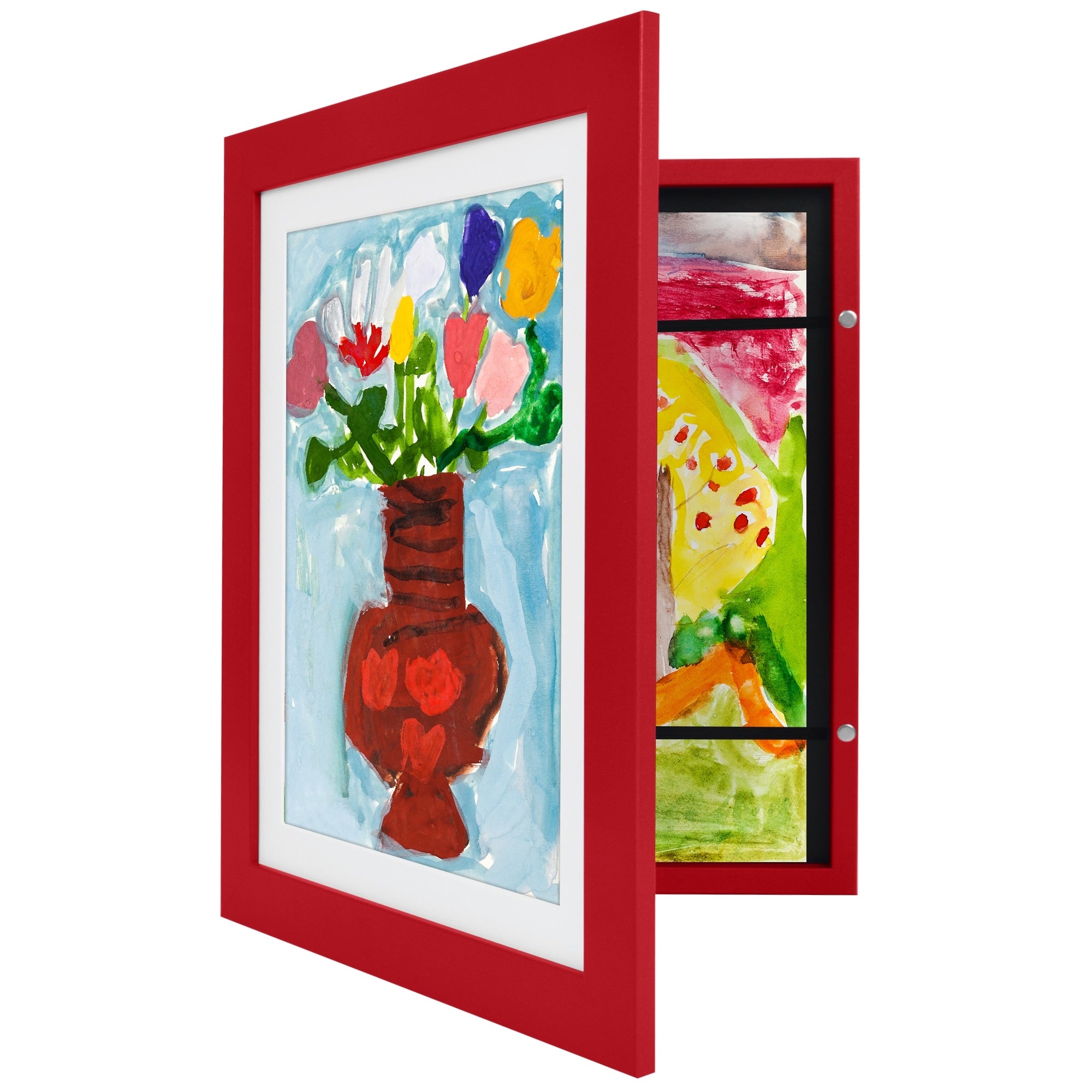 Americanflat 10x12.5 Front-loading Kids Art Frame with Mat