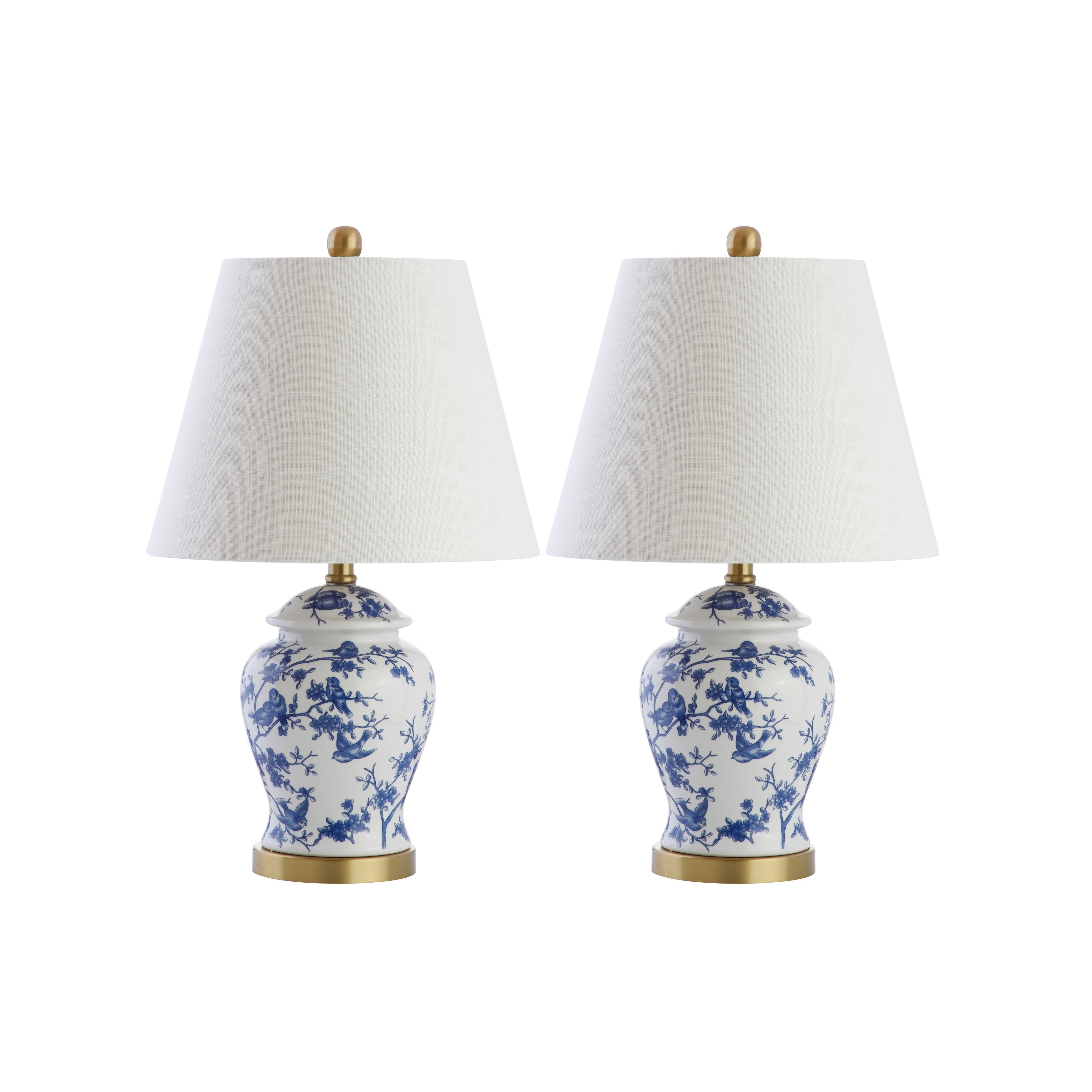 Choi 22 Chinoiserie Table Lamp, Blue/White (Set of 2) by JONATHAN Y