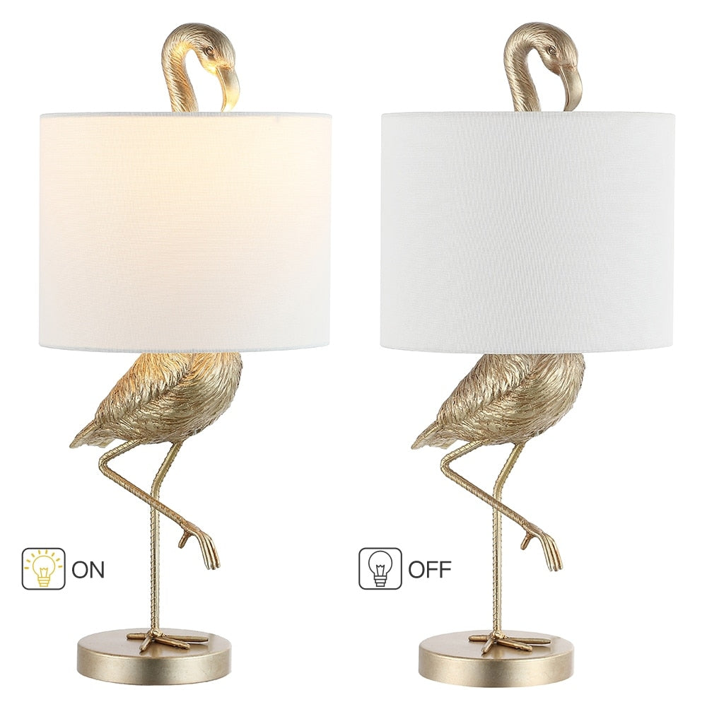 Aaliyah 25in Champaign Gold Resin Table Lamp with White Linen Shade - 25H