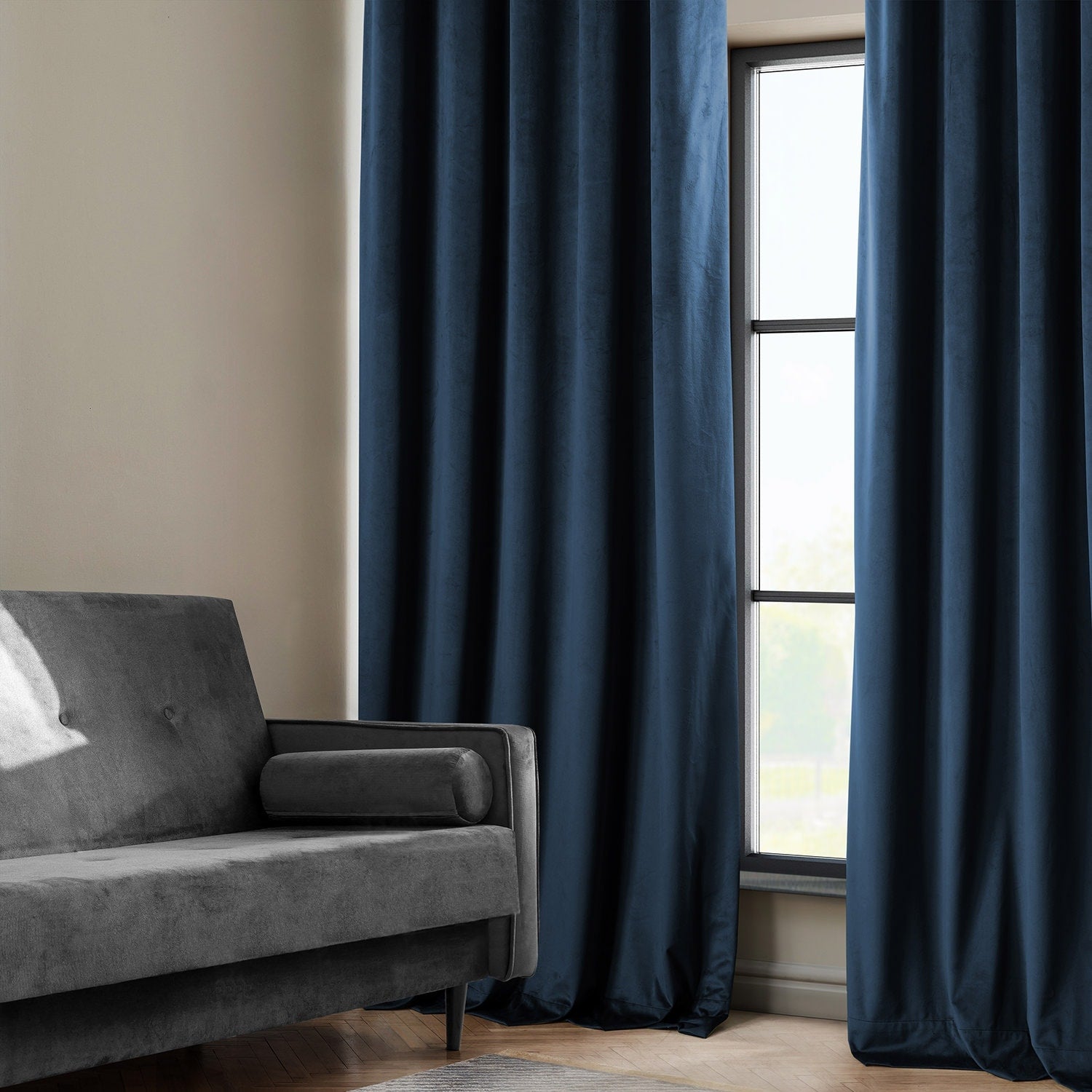 Exclusive Fabrics Heritage Plush Velvet Room Darkening Curtain (1 Panel) - Luxurious Single Drapery for Enhanced Room Darkening