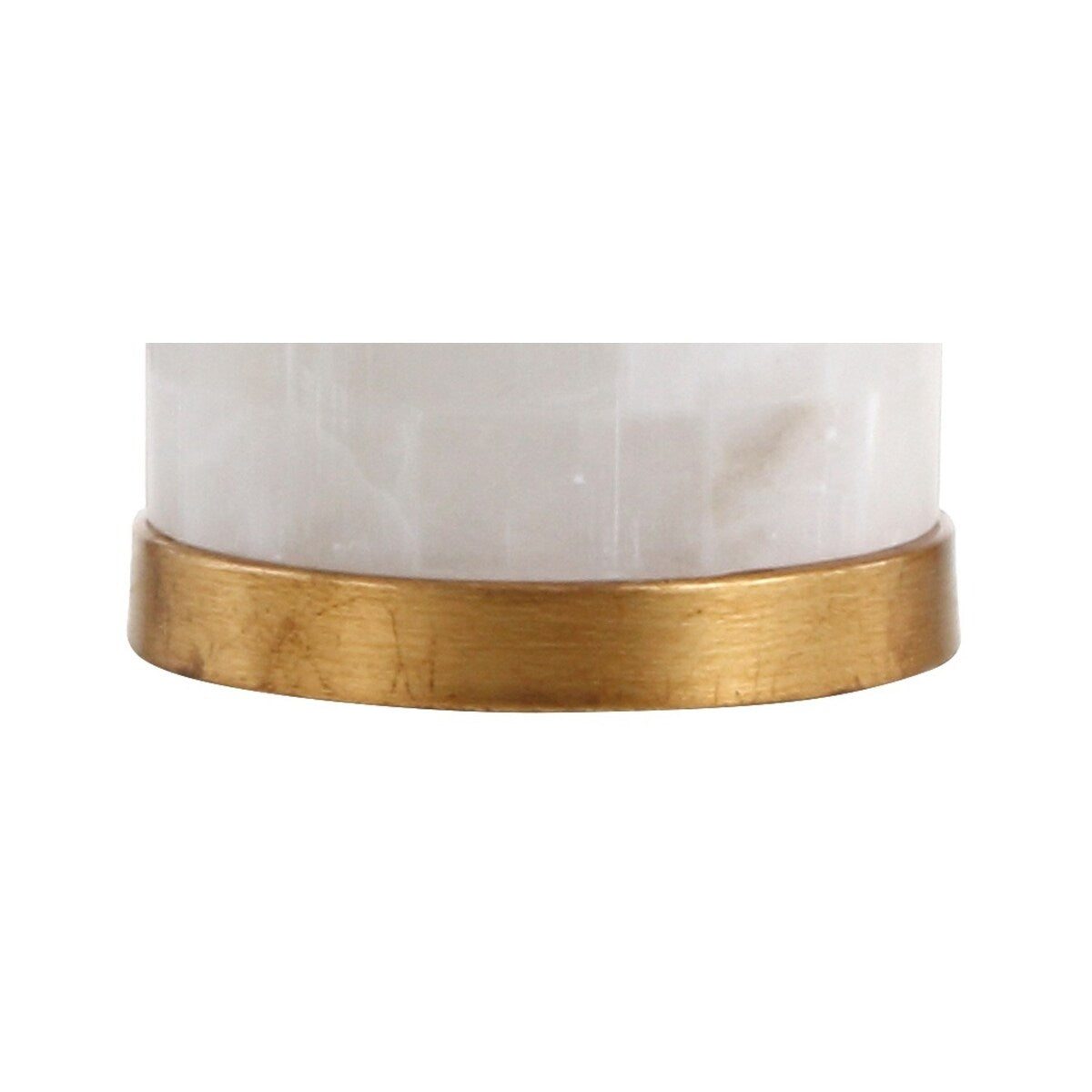 Versailles 25.5 Alabaster LED Table Lamp, White/Gold Leaf by JONATHAN Y