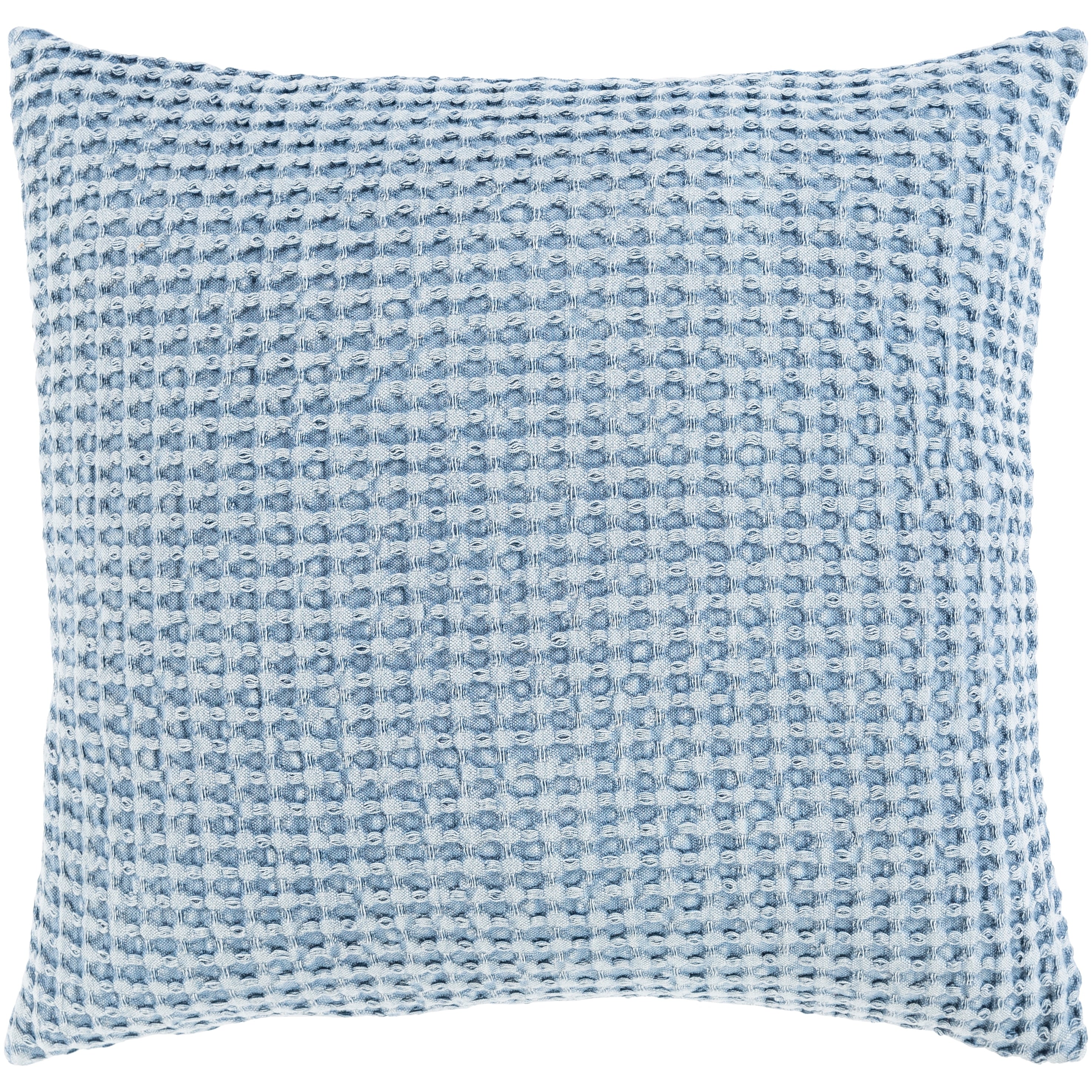 Livabliss Whitley Faded Waffle Weave Cotton Throw Pillow