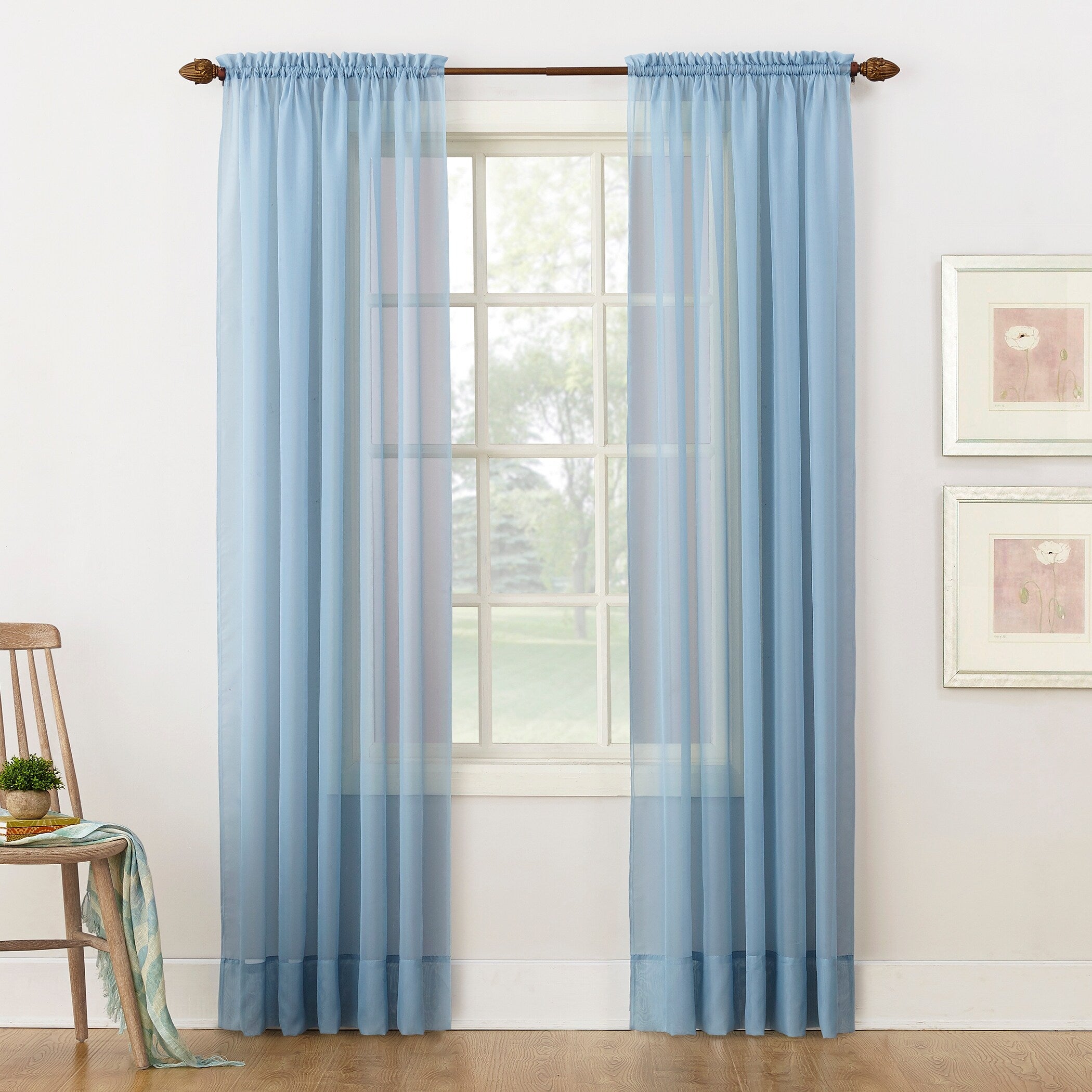 No. 918 Emily Voile Sheer Rod Pocket 1-Piece Curtain Panel, Single Panel