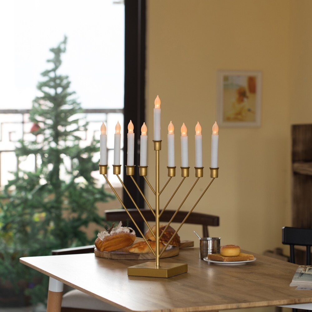 Nine Branch Electric Chabad Judaica Chanukah Menorah