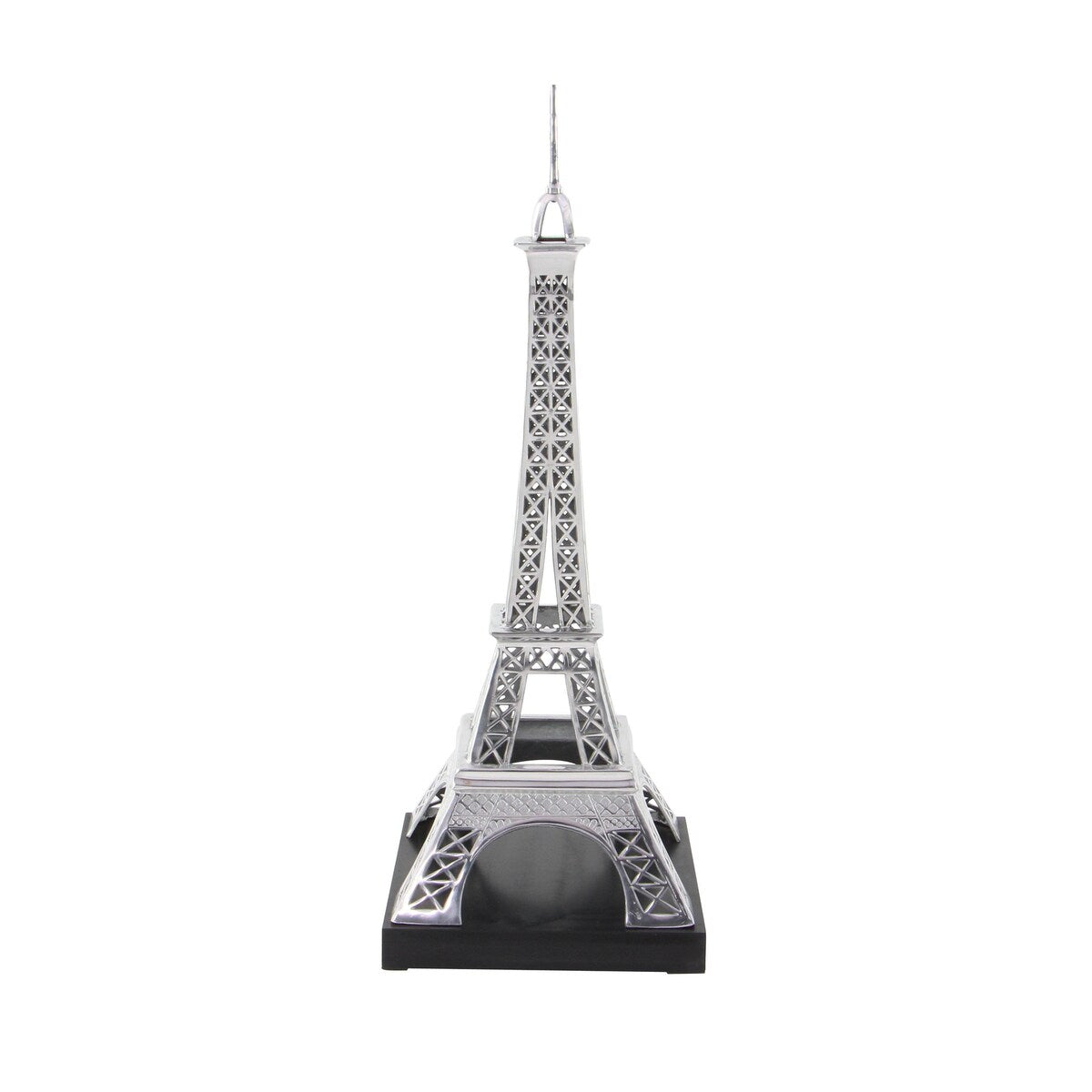 Aluminum Metal Eiffel Tower Decorative Sculpture - Silver - Roche River Decor