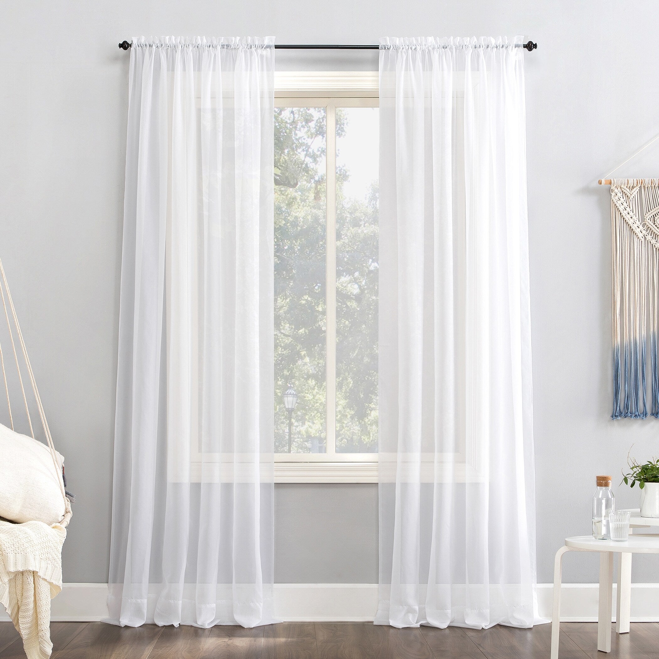 No. 918 Emily Voile Sheer Rod Pocket 1-Piece Curtain Panel, Single Panel