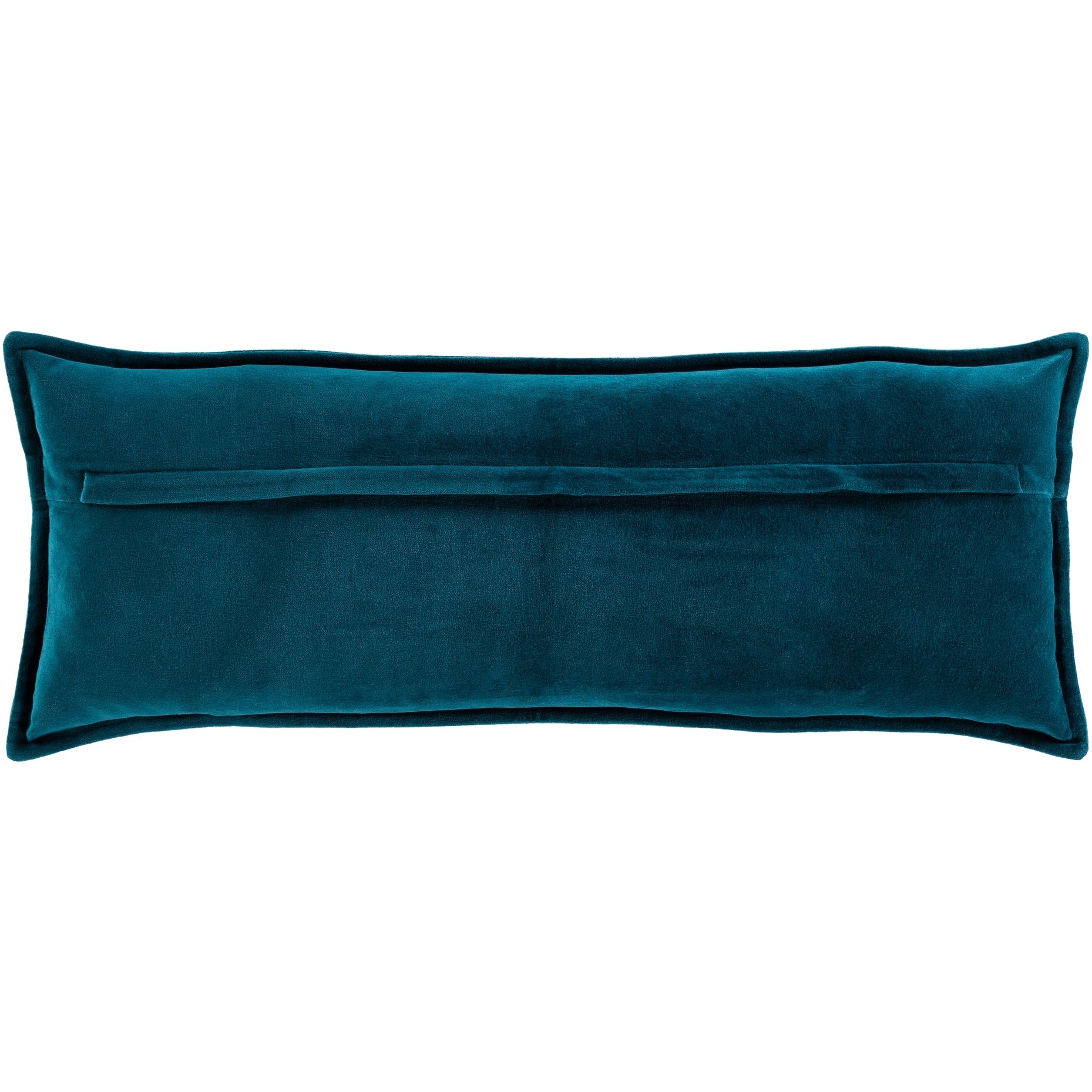 Livabliss Vianne Solid Cotton Velvet 30-inch Lumbar Throw Pillow