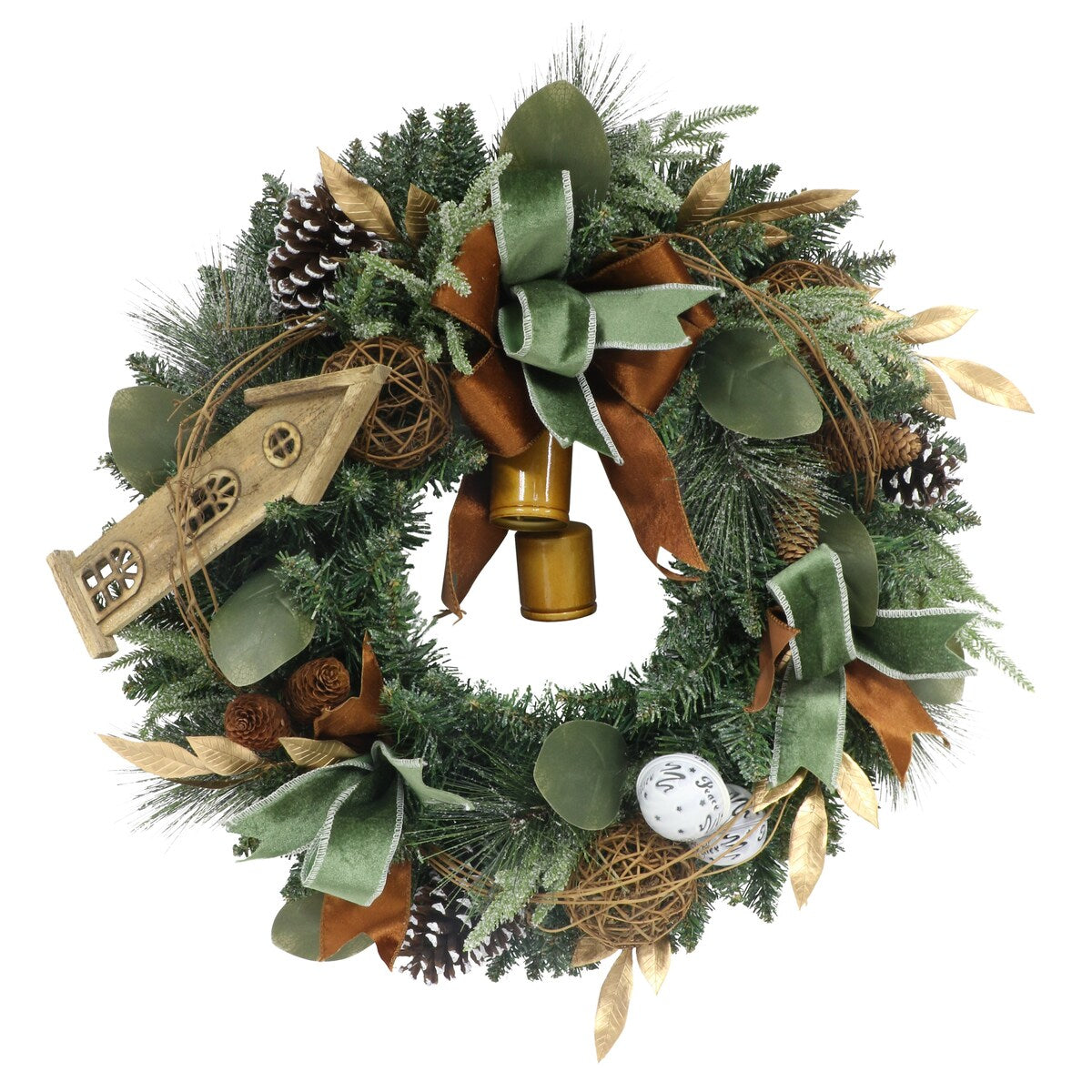 Puleo International 24 Decorated Artificial Wreath - Green