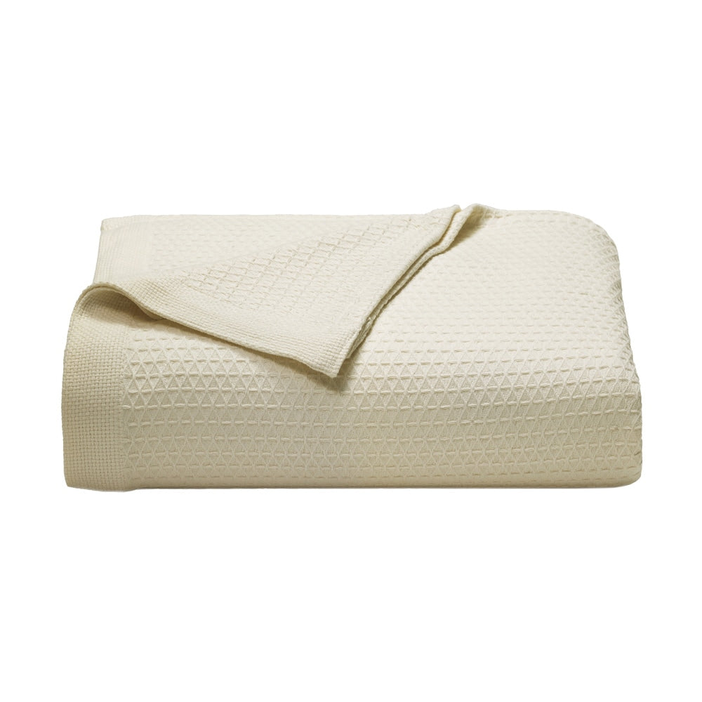 Nautica Baird Diamond Knit Solid Cotton Blanket