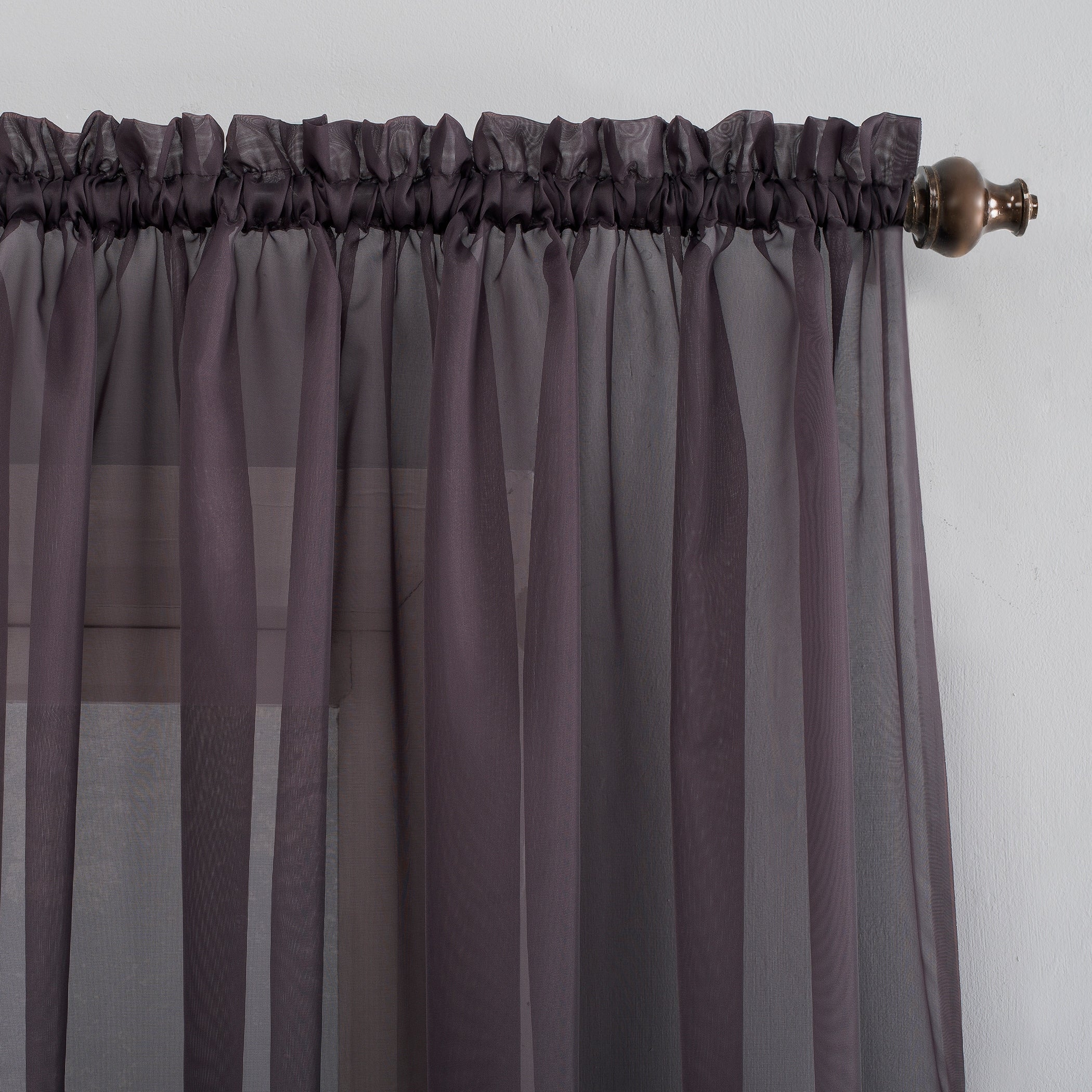 No. 918 Emily Voile Sheer Rod Pocket 1-Piece Curtain Panel, Single Panel