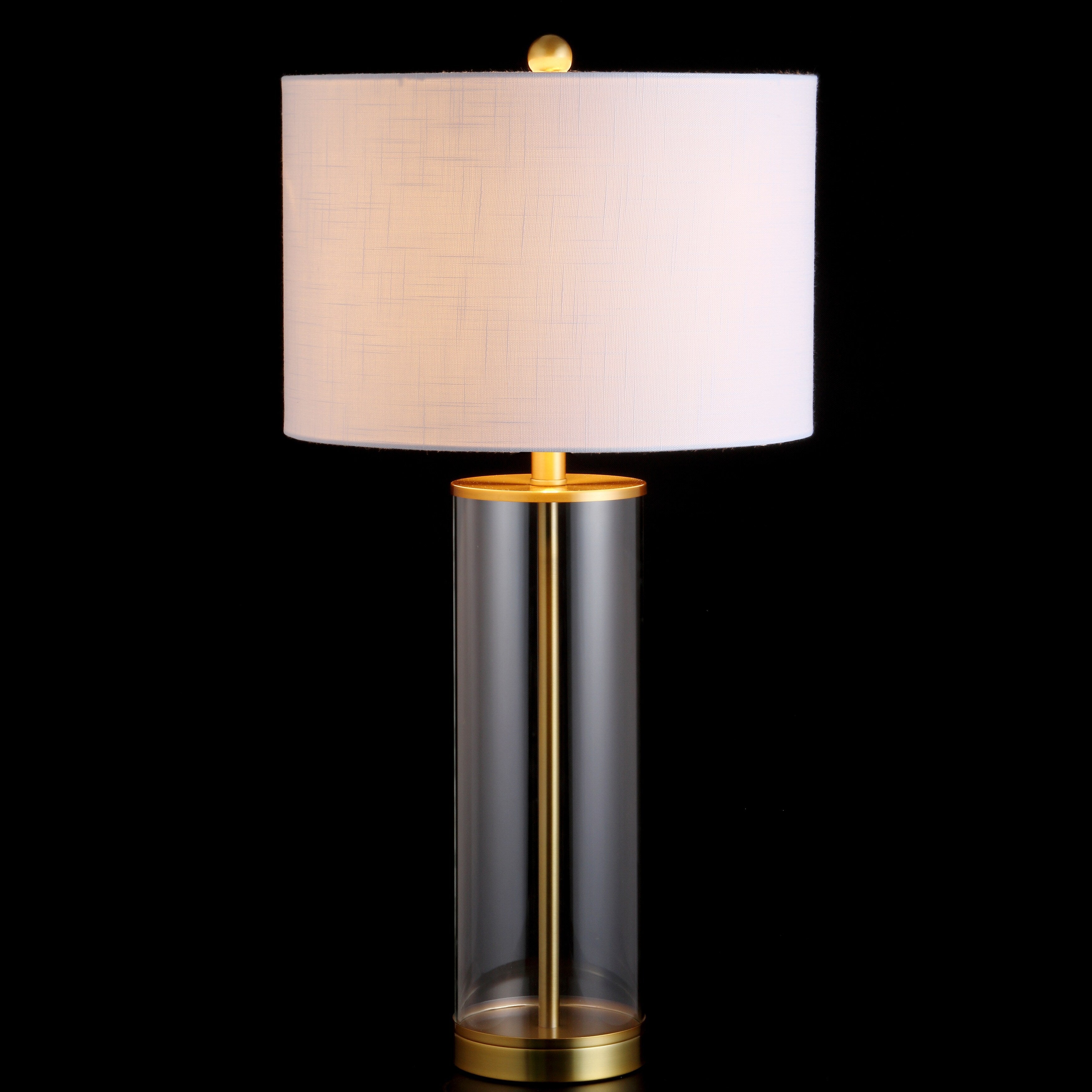 Parish 29 Glass LED Table Lamp, Clear/Chrome by JONATHAN Y