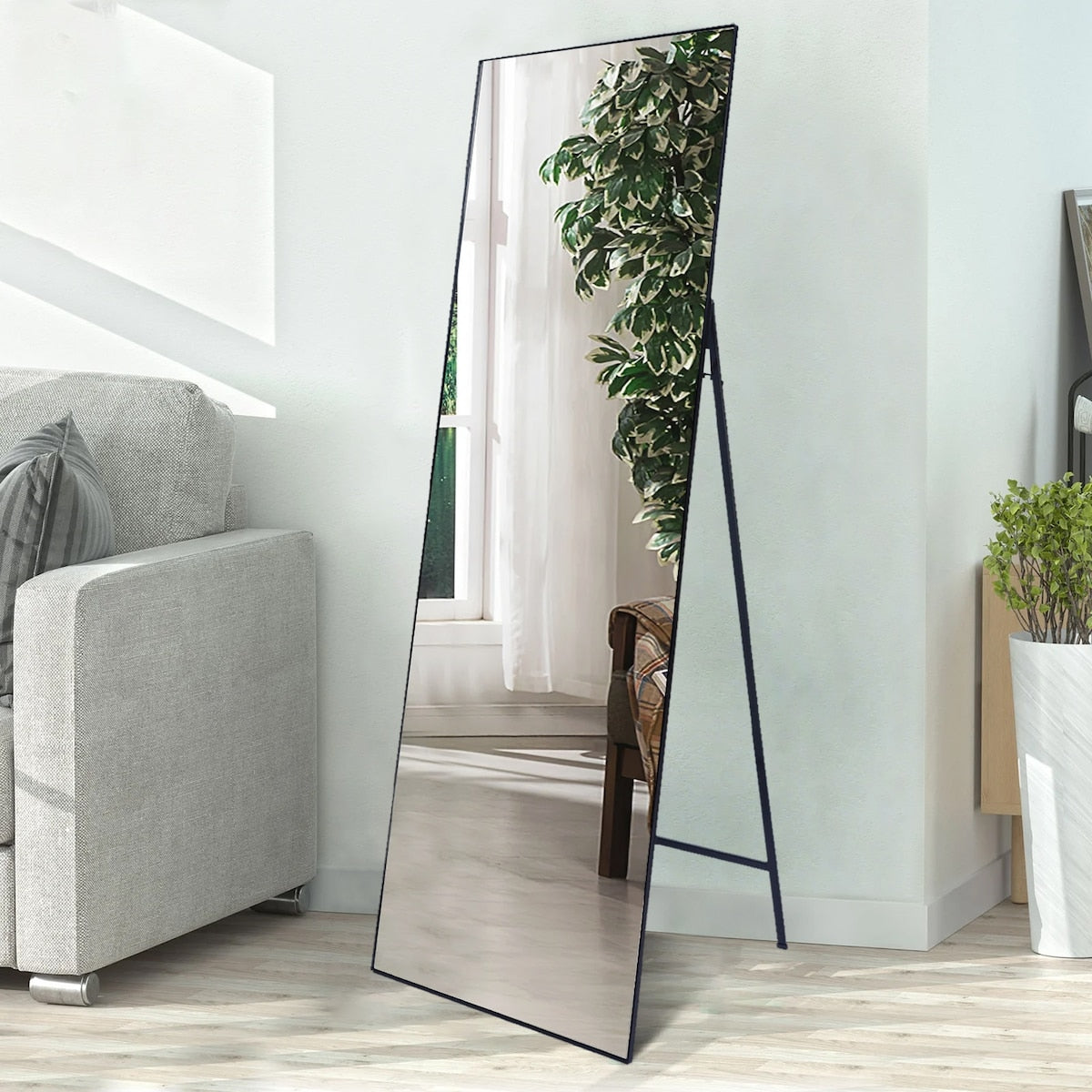 Rectangular Metal Framed Full Length Mirror