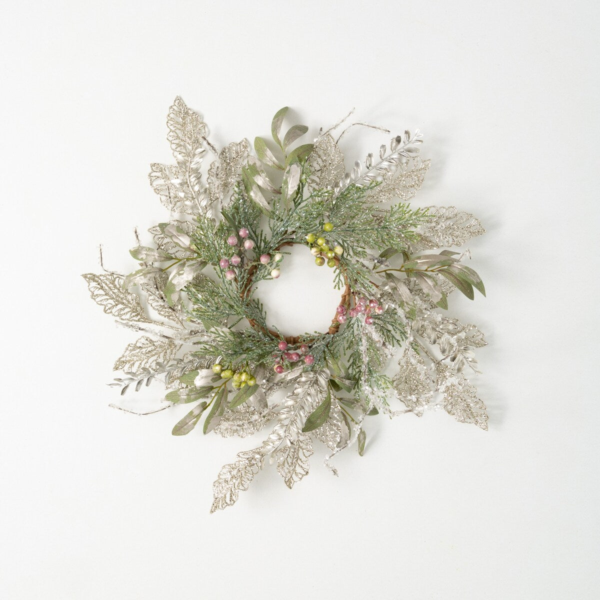 Sullivans Artificial Pine And Berry Wreath, Multicolored