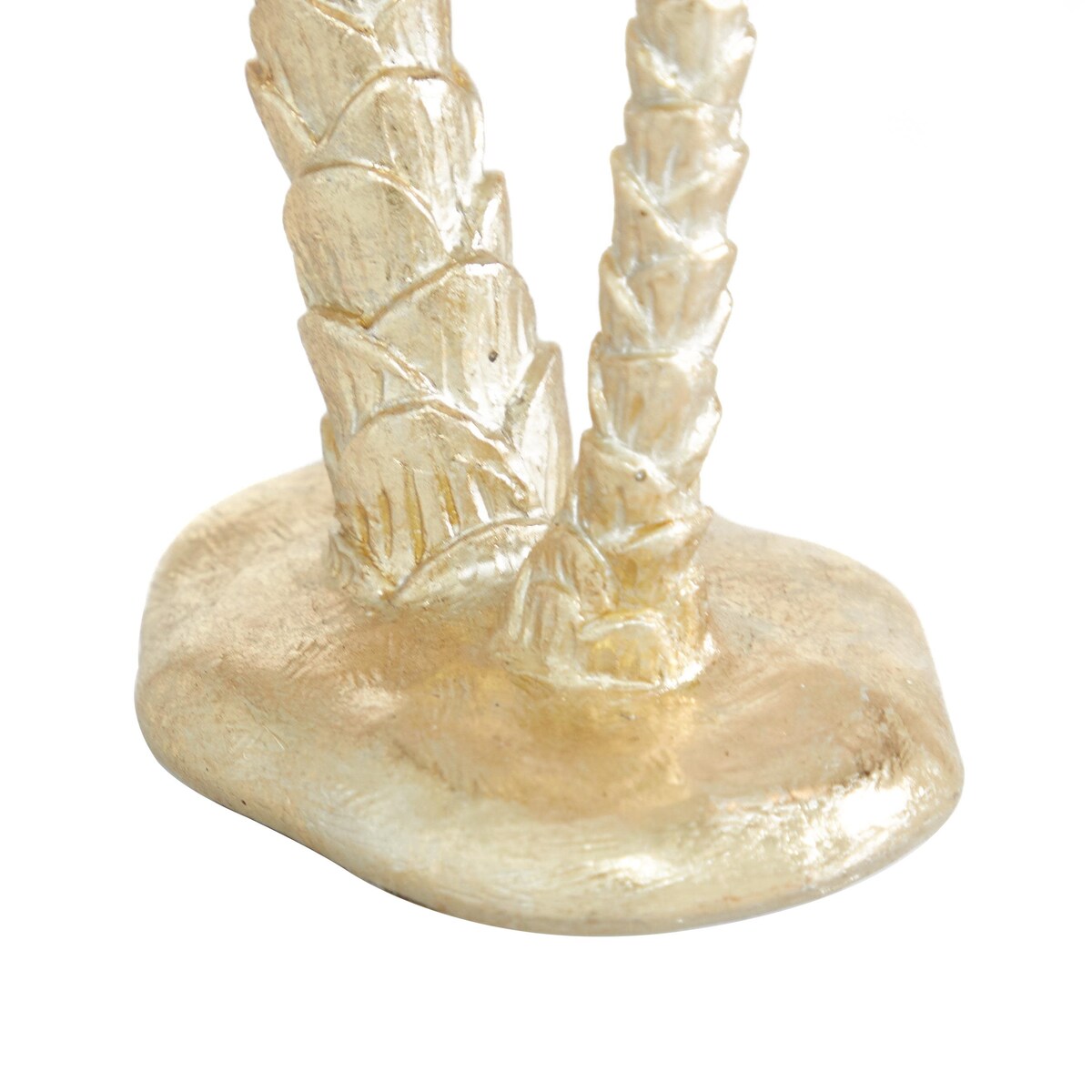 Polyresin Tree Palm Decorative Sculpture - Gold - Roche River Decor