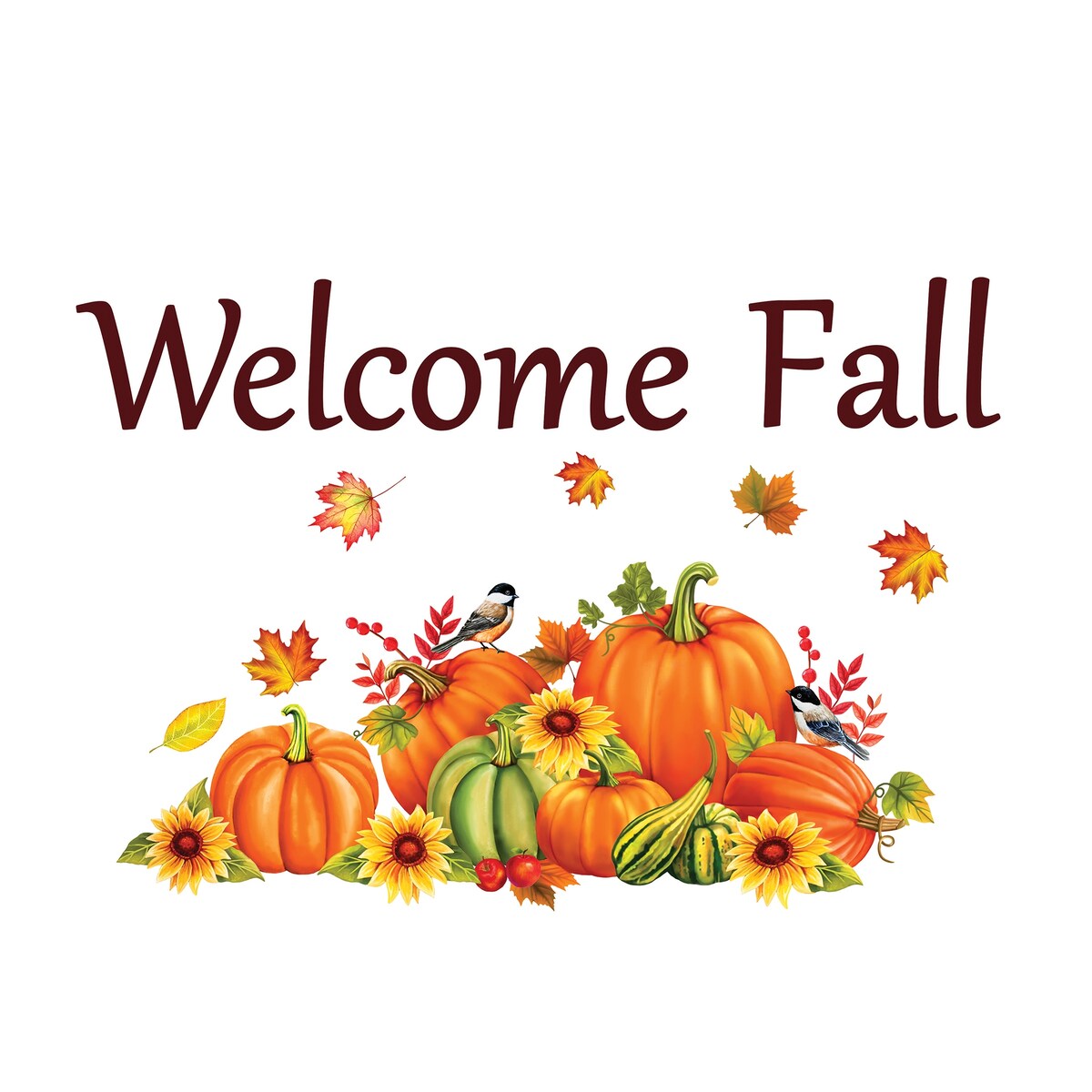 Festive & Colorful Welcome Fall Garage Magnet - 20.000 x 13.130 x 0.380