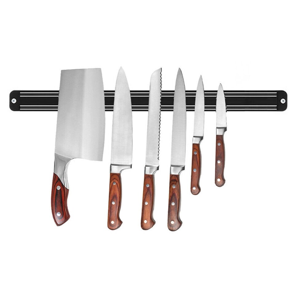 Black Magnetic Knife Holder Strip