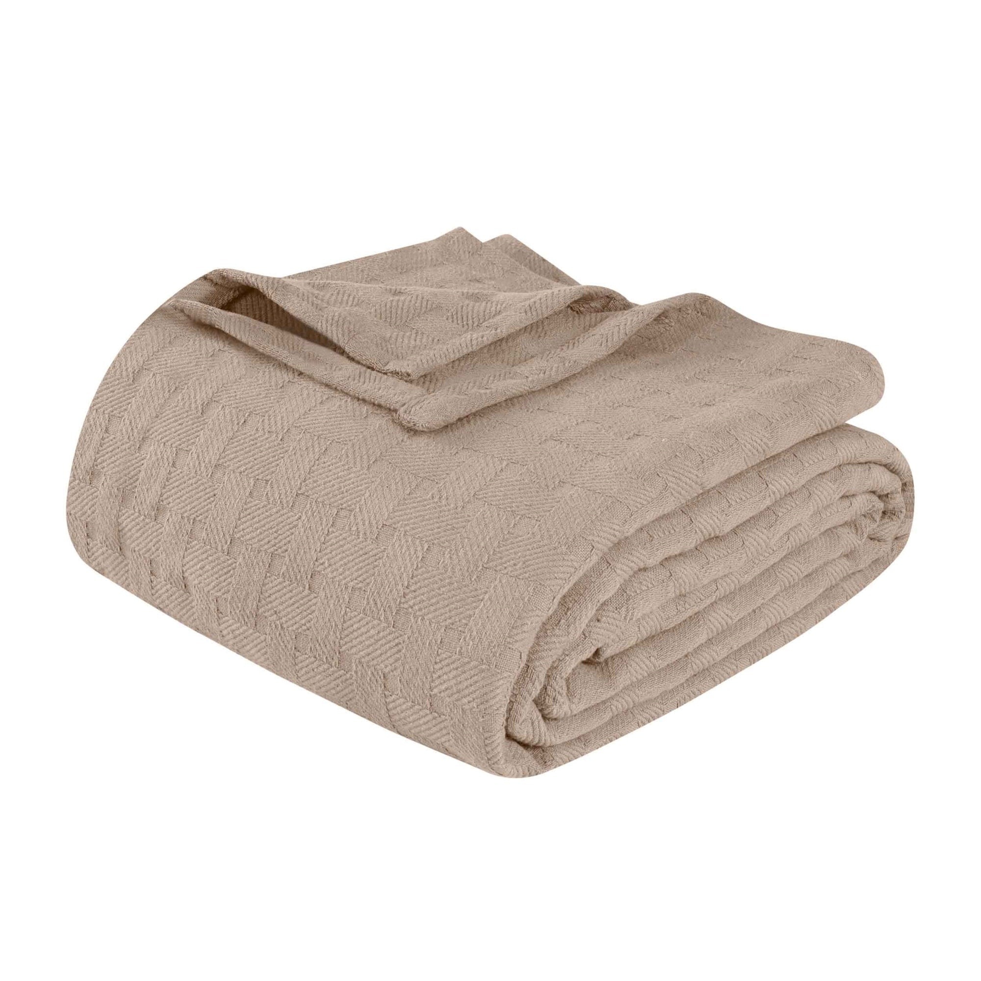 Superior Basketweave All-Season Bedding Cotton Blanket