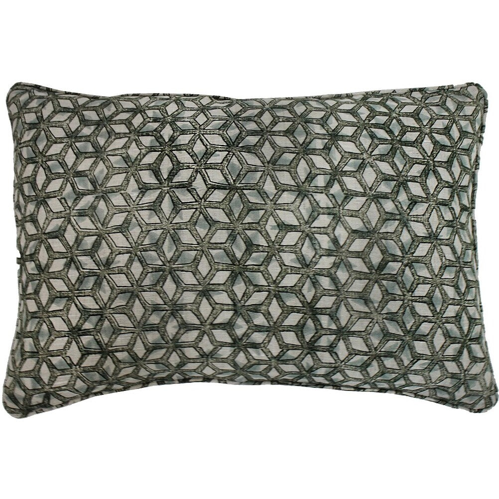 Jiti Indoor Abstract Patterned Block Print Linen Decorative Accent Rectangle Lumbar Pillows 16 x 24