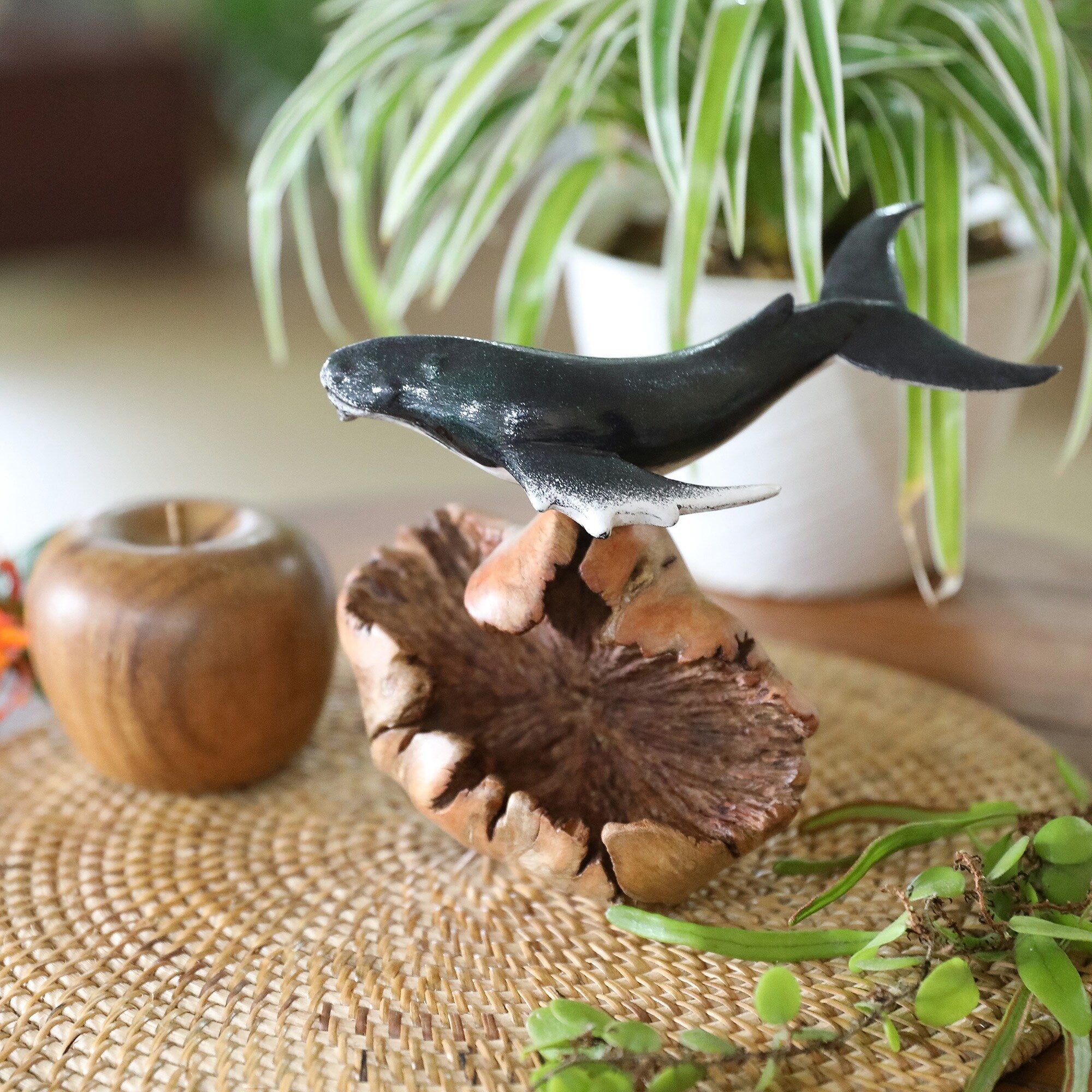 Novica Handmade Grey Whale Wood Sculpture