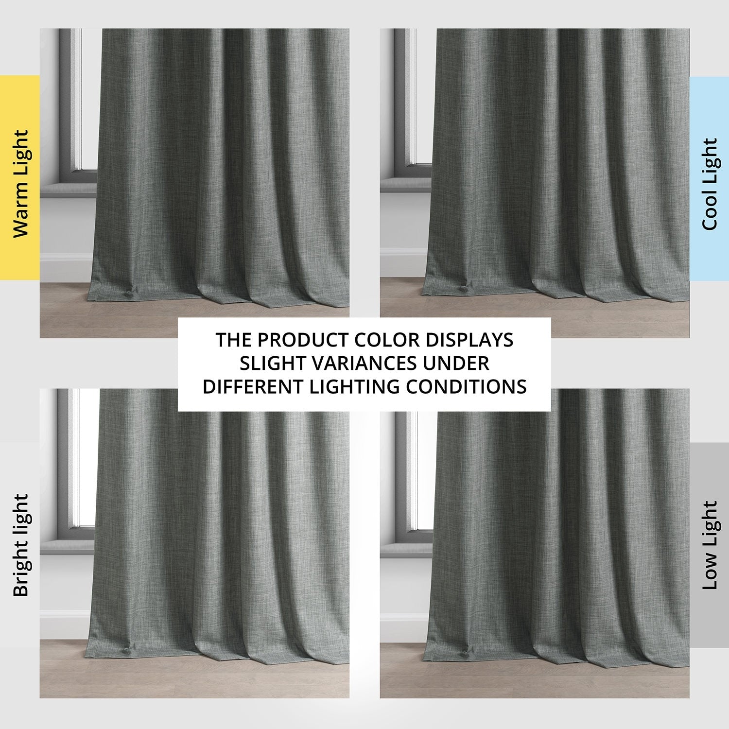 Exclusive Fabrics Performance Linen Luxury Blackout Curtains (1 Panel) - Thermal Insulation, Elegant Blackout Drapery