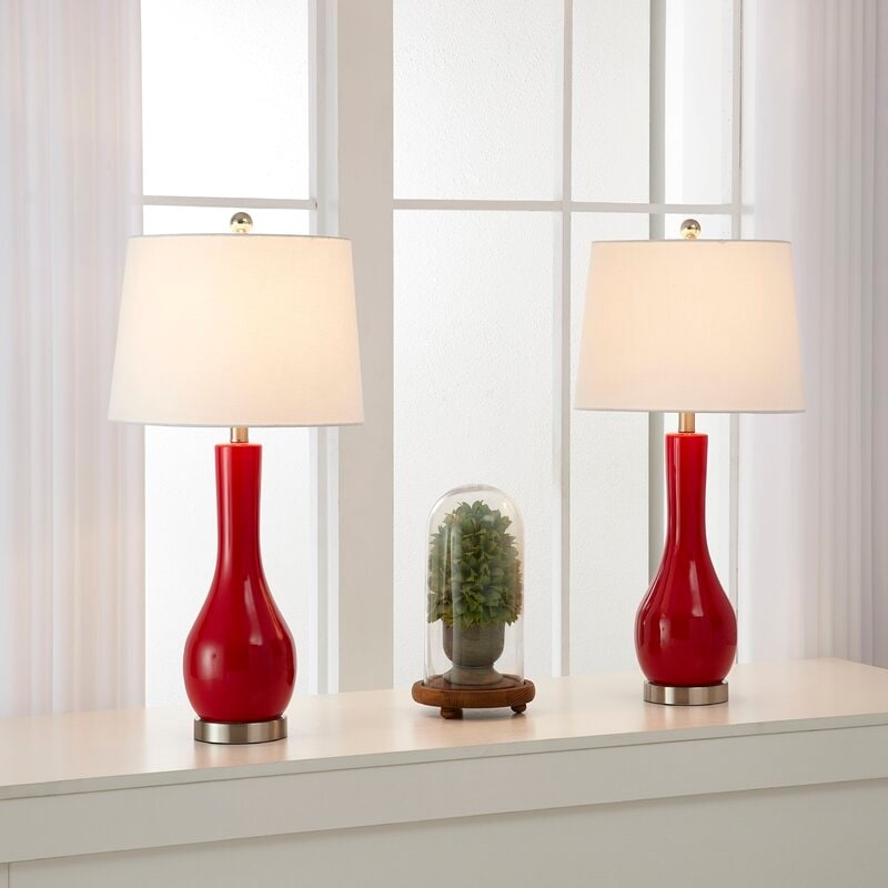 28.5 Ceramic Table Lamp Set with USB (Set of 2)