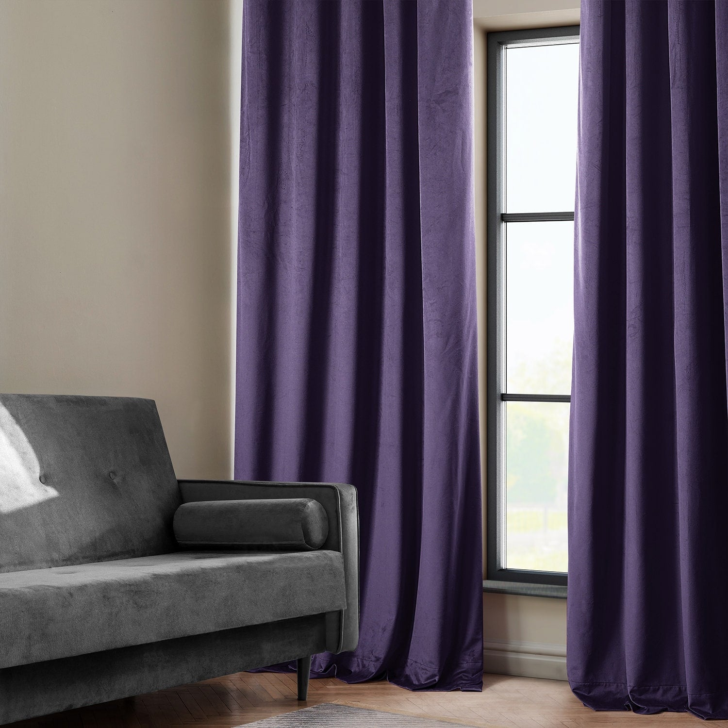 Exclusive Fabrics Heritage Plush Velvet Room Darkening Curtain (1 Panel) - Luxurious Single Drapery for Enhanced Room Darkening