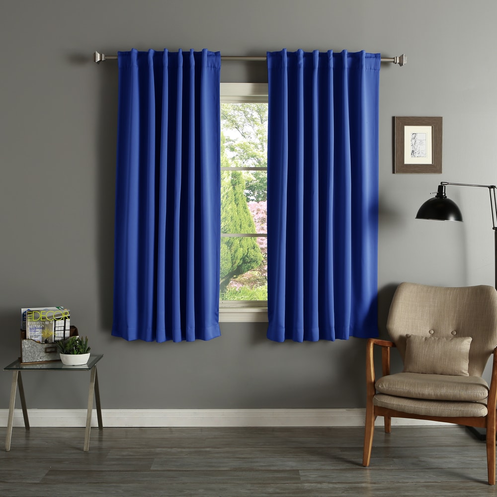 Aurora Home Insulated Thermal 63-inch Blackout Curtain Panel Pair