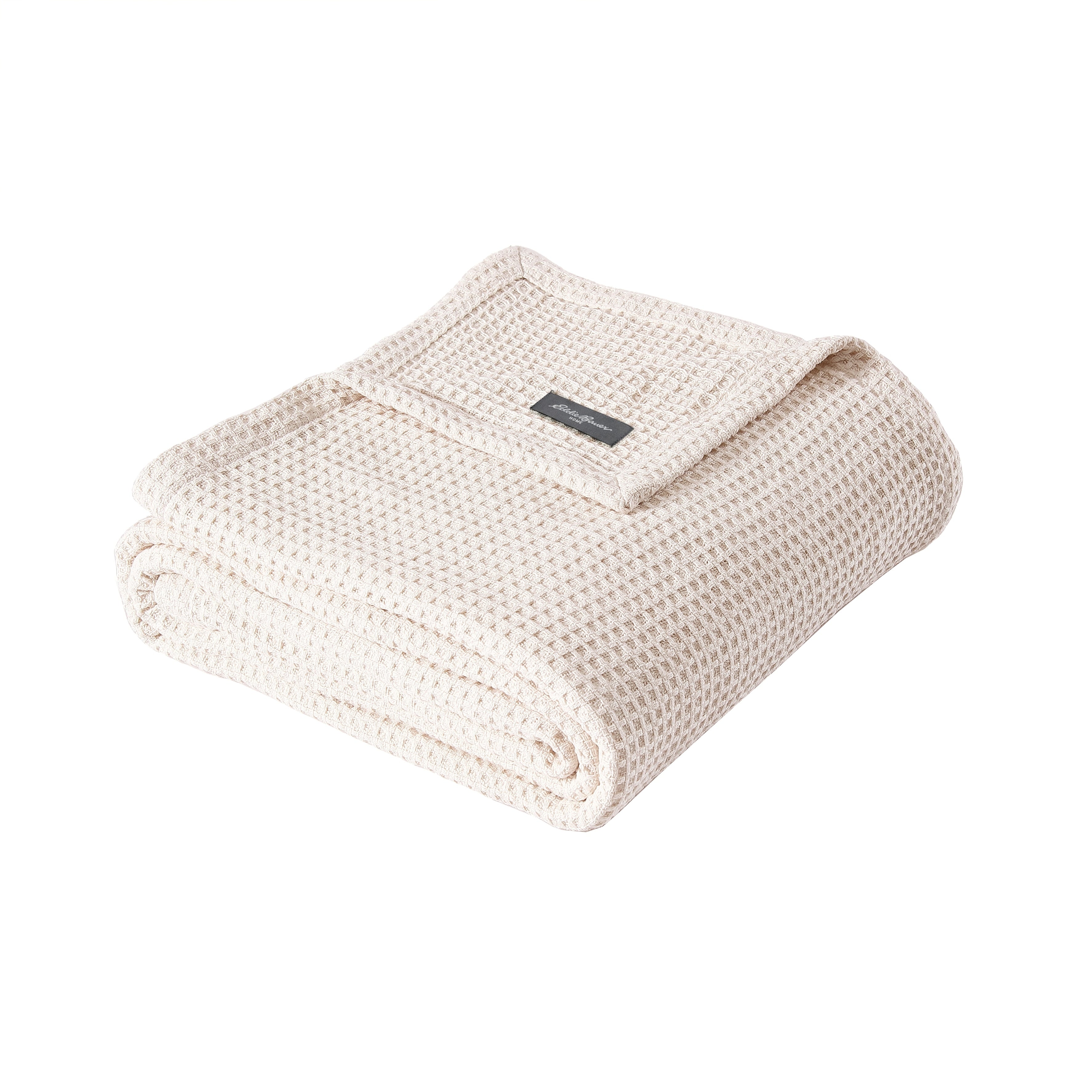 Eddie Bauer Solid Waffle Cotton Reversible Blanket