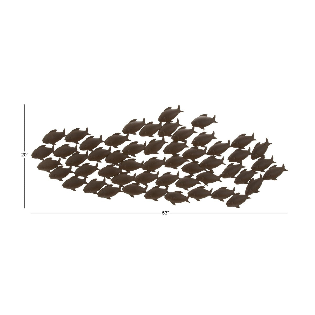 Metal Fish Home Wall Decor - Dark Brown - Roche River Decor