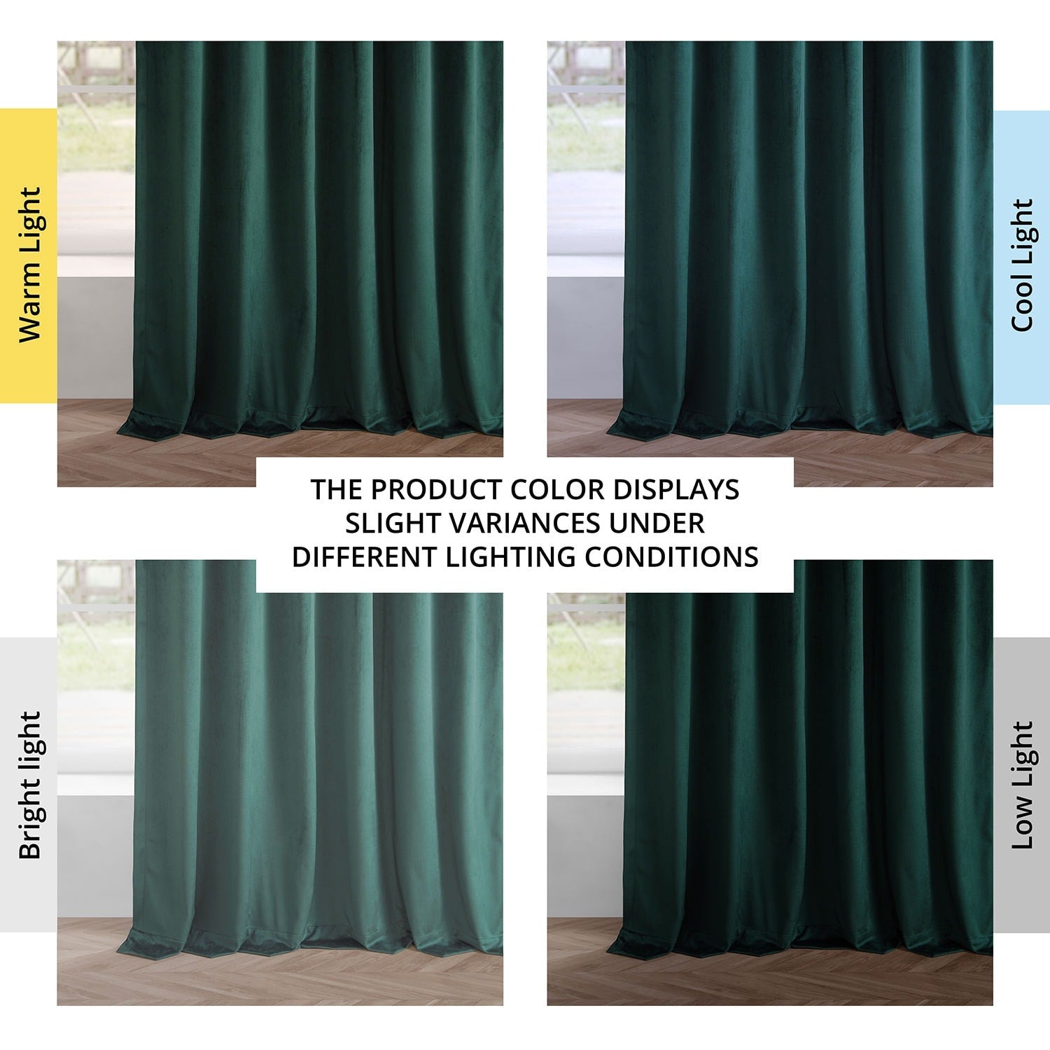 Exclusive Fabrics Simply Velvet Room Darkening Curtains 2 Panels Set - Velvet Window Curtains for Living Room & Bedroom