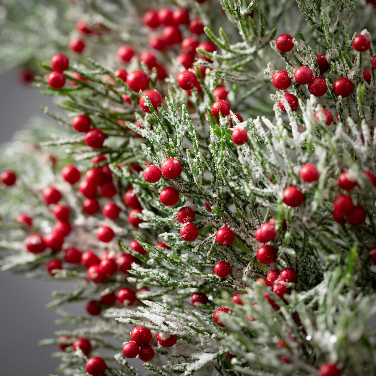 Sullivans Artificial Christmas Cedar Red Berry Wreath