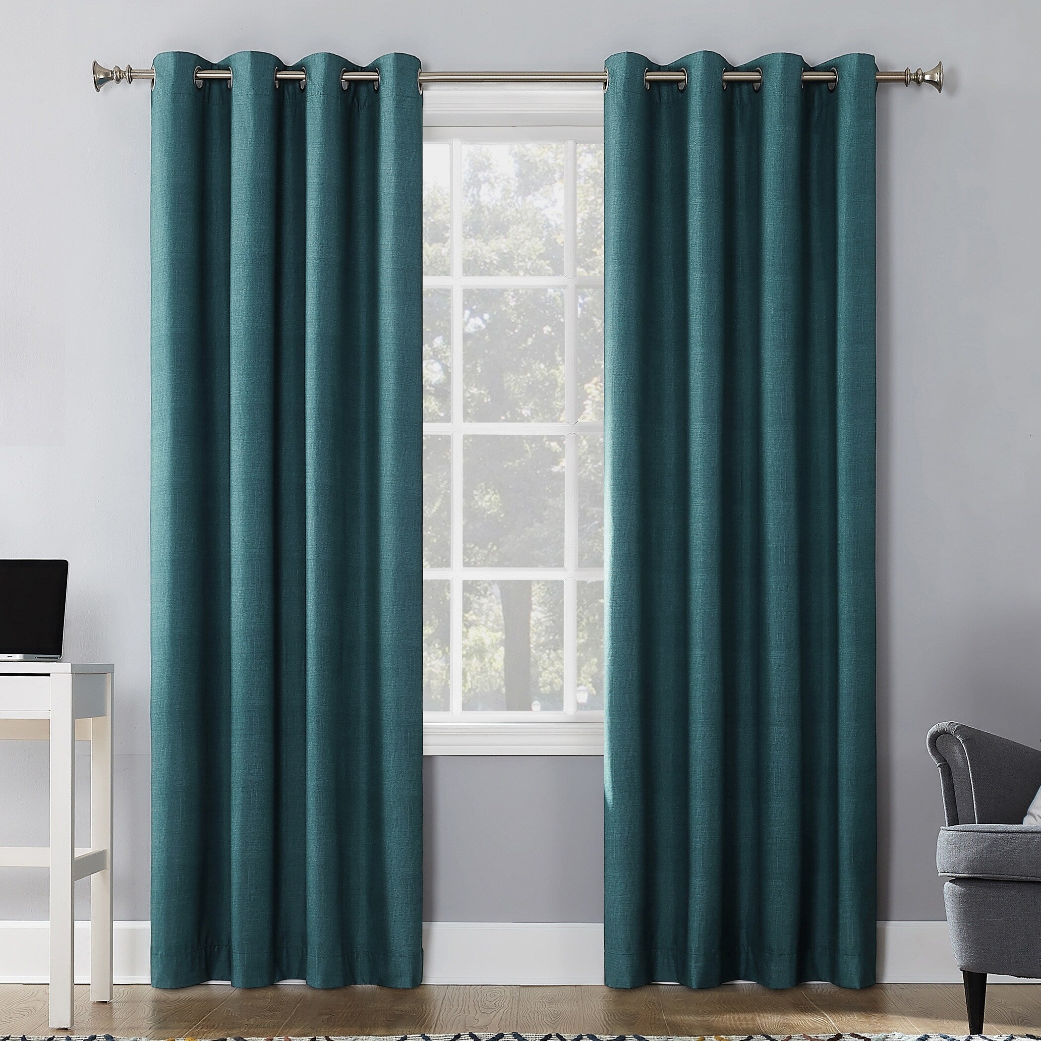 Sun Zero Duran Thermal Insulated Total Blackout Grommet 1-Piece Curtain Panel, Single Panel