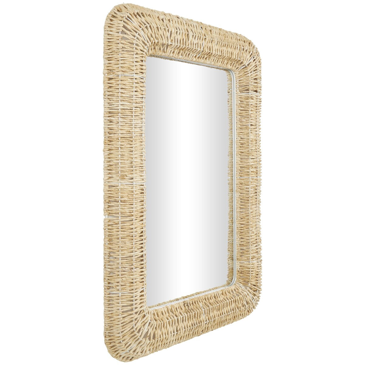 Handmade Rope Room Wall Mirror - Brown - Roche River Decor