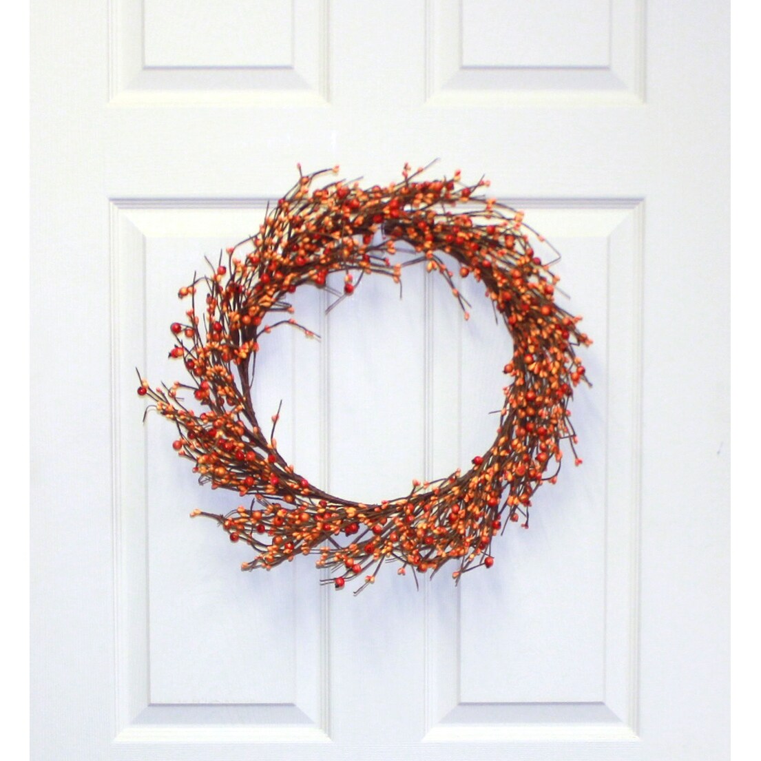 16 Mixed Berry Wreath, Orange