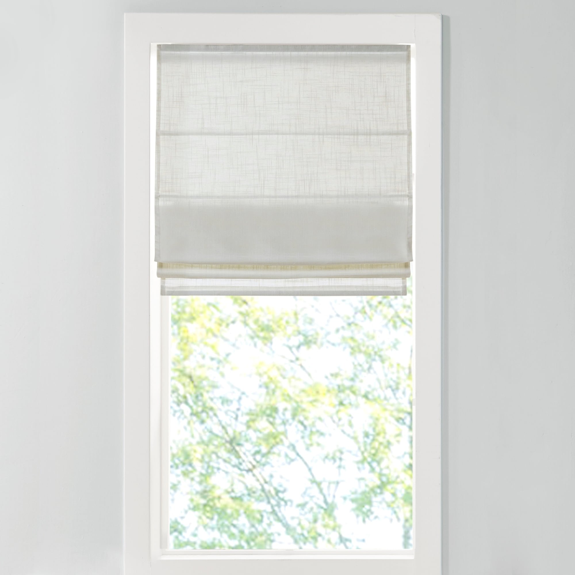 Madison Park Suvi Linen Blend Light Filtering Cordless Roman Shade