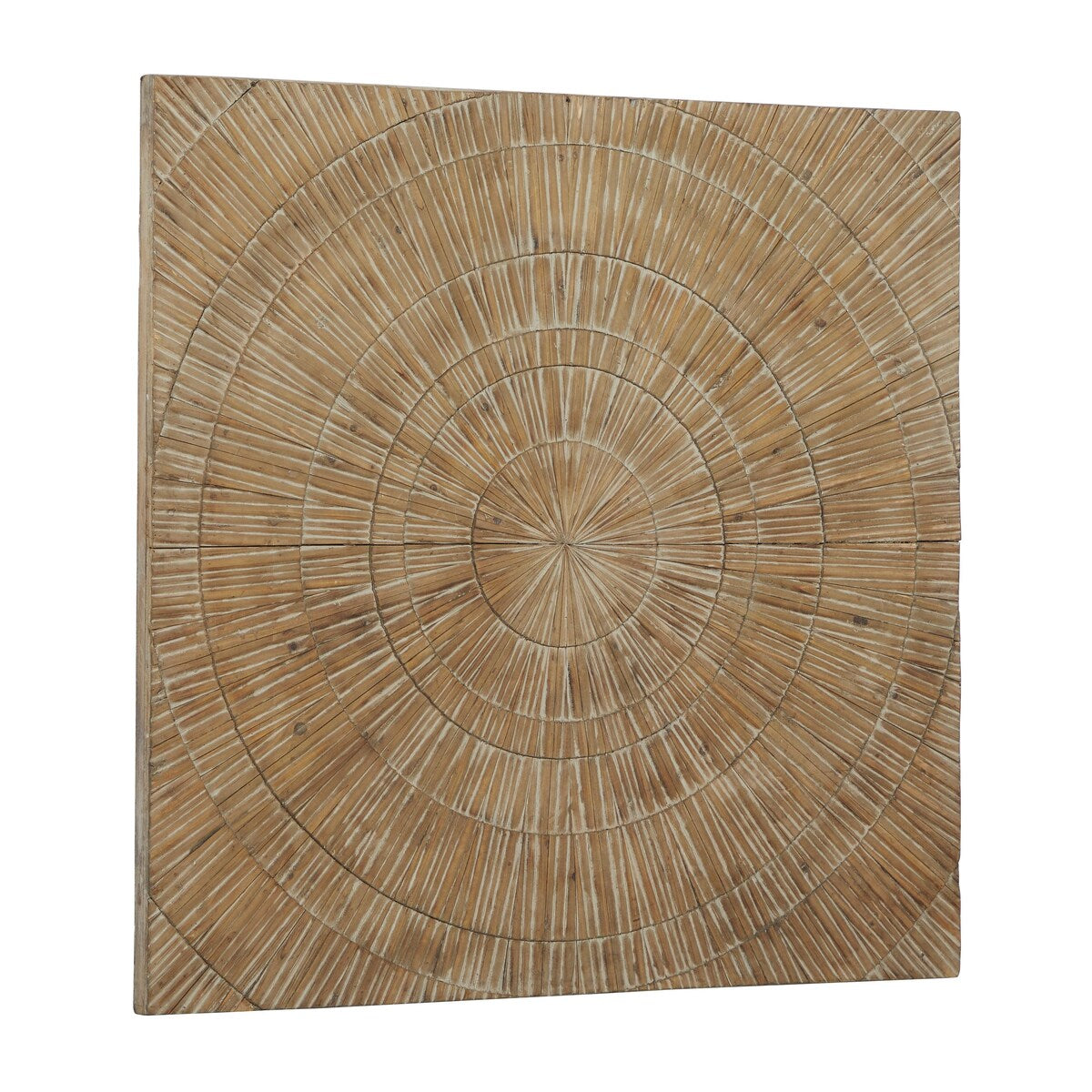 Wood Starburst Handmade Carved Radial Home Wall Decor - Brown - Roche River Decor