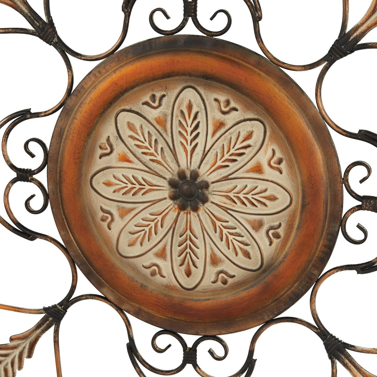 Metal Scroll Home Wall Decor - Brown - Roche River Decor