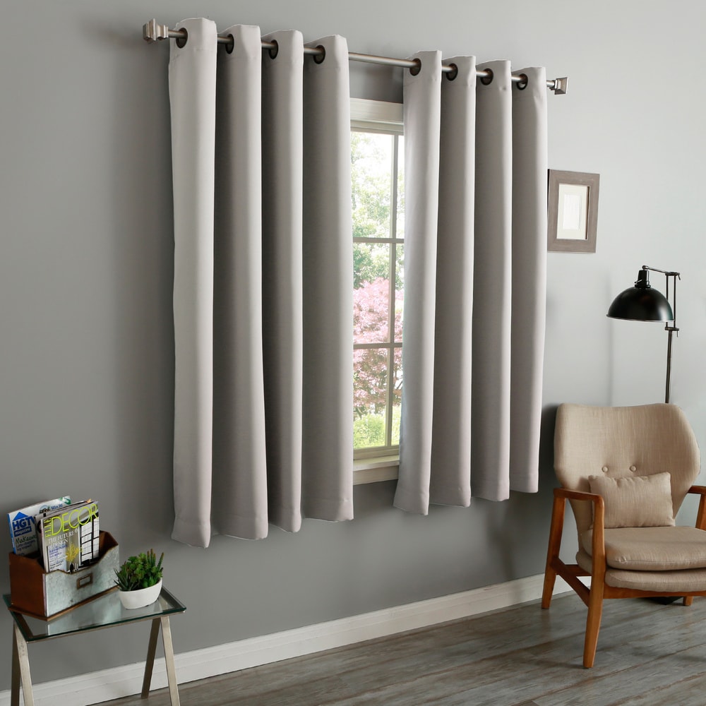 Aurora Home Thermal Insulated Blackout Grommet Top Curtain Panel Pair