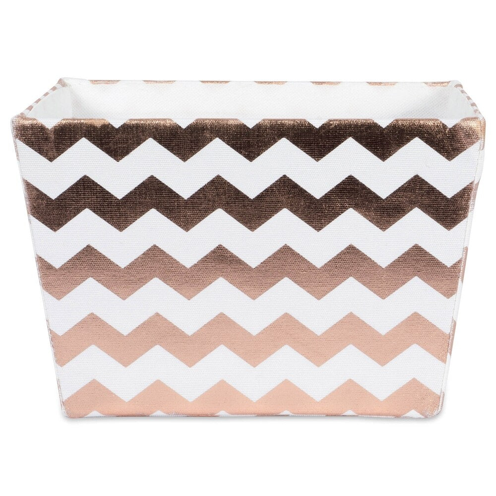 DII Hardsided Chevron Decorative Storage Trapezoid