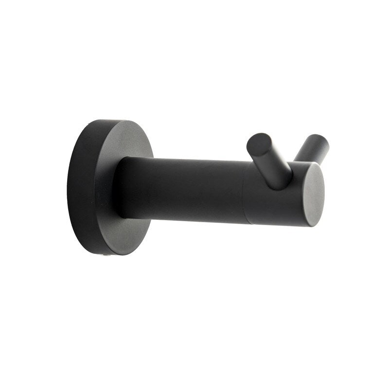 Italia Florence Series Double Robe Hook in Matte Black