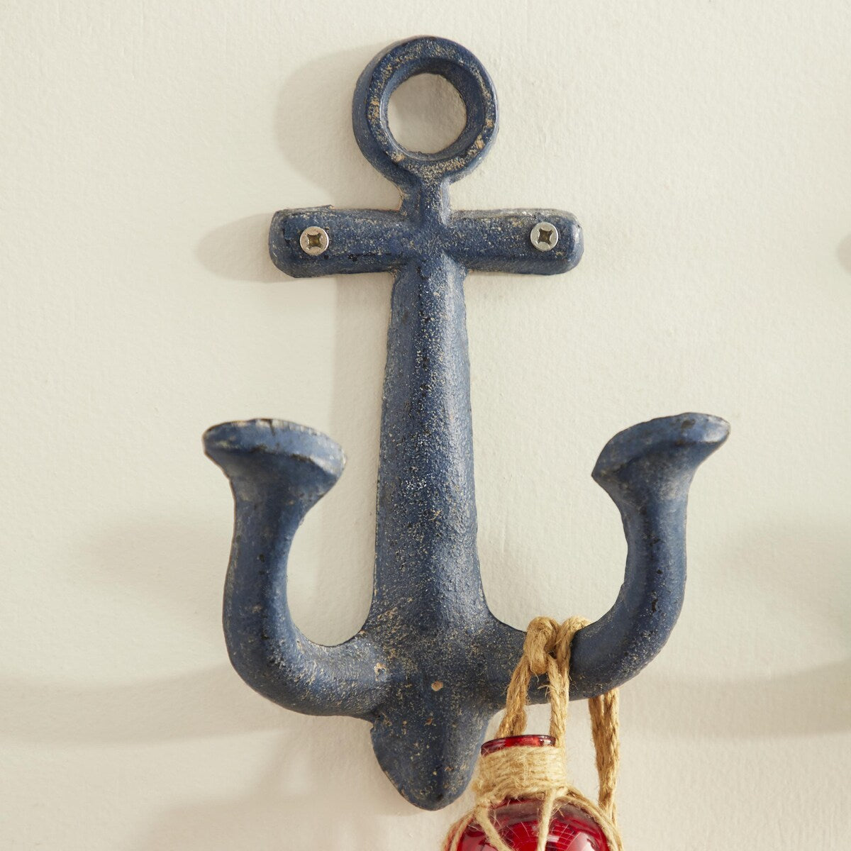 Metal Anchor Single Hanger Wall Hook - Set of 4 Multi Colored - Roche River Decor