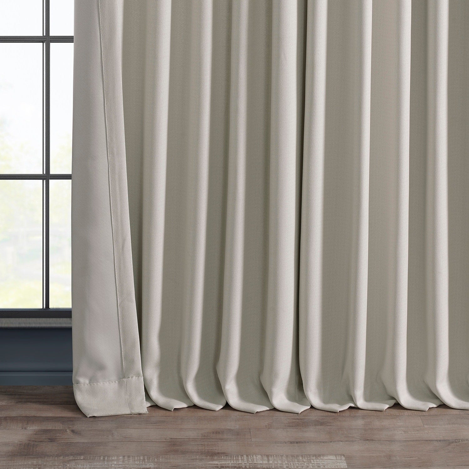 Exclusive Fabrics Faux Linen Extra Wide Room Darkening Curtains (1 Panel)