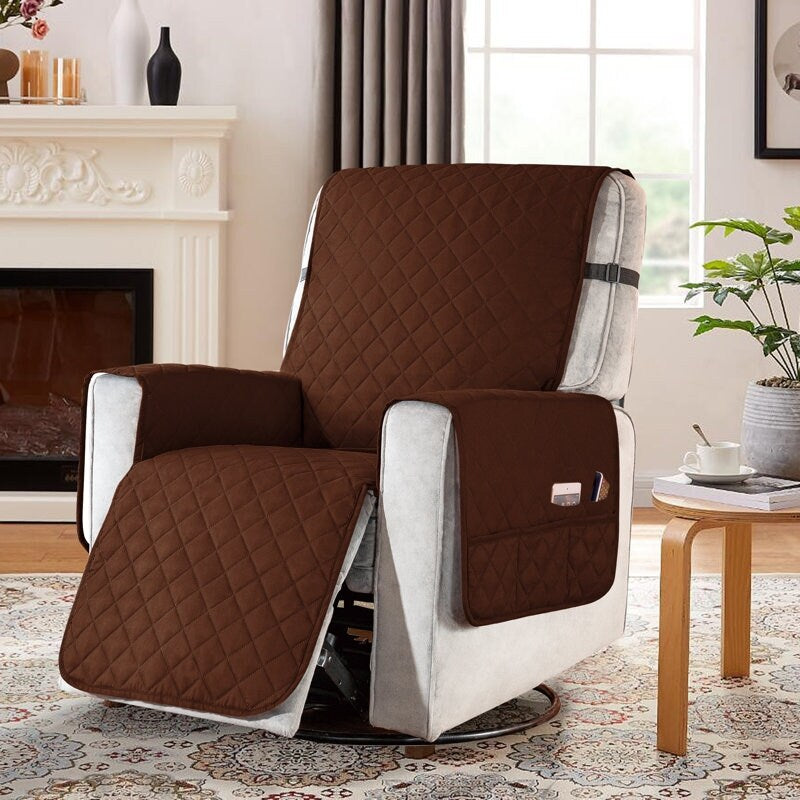 Subrtex Recliner Chair Cover Slipcover Reversible Protector Anti-Slip - Large