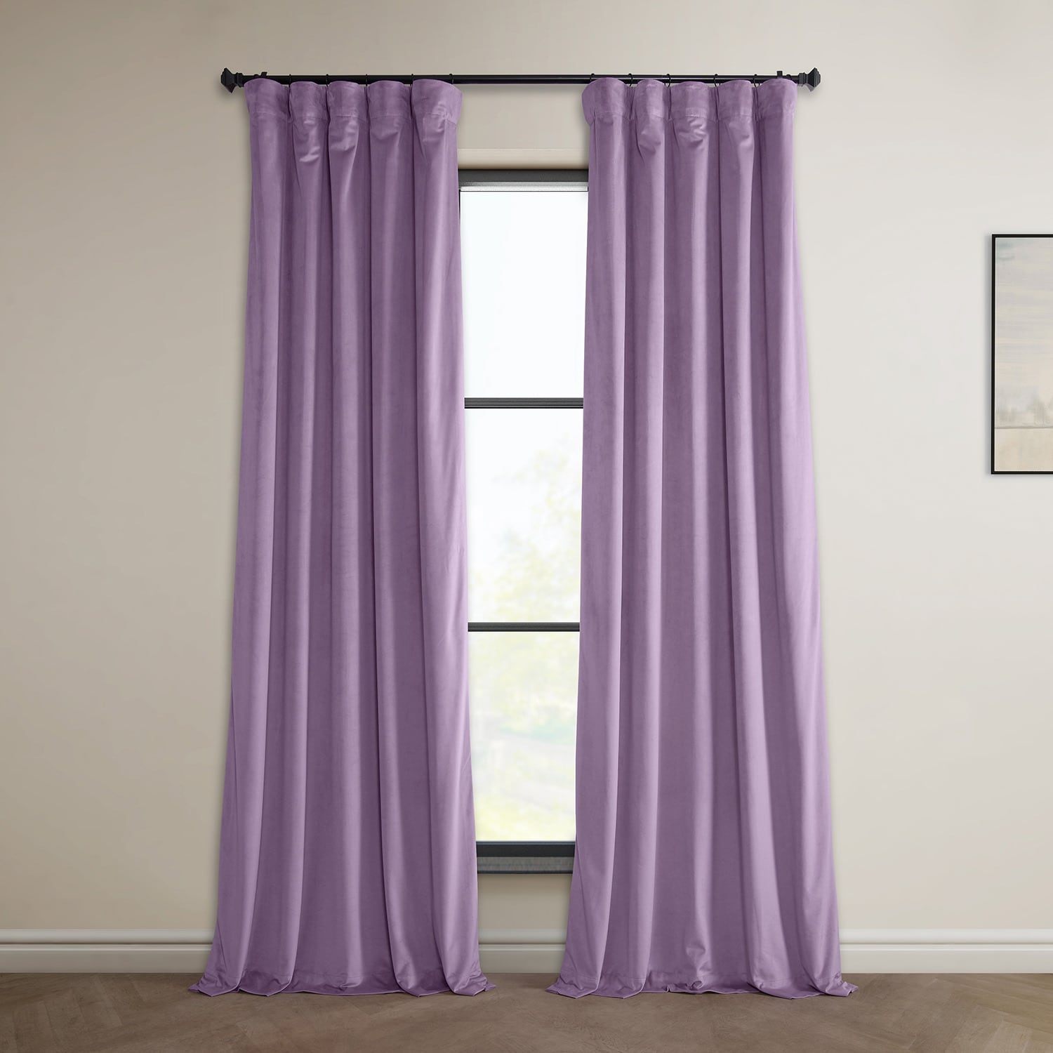 Exclusive Fabrics Heritage Plush Velvet Room Darkening Curtain (1 Panel) - Luxurious Single Drapery for Enhanced Room Darkening