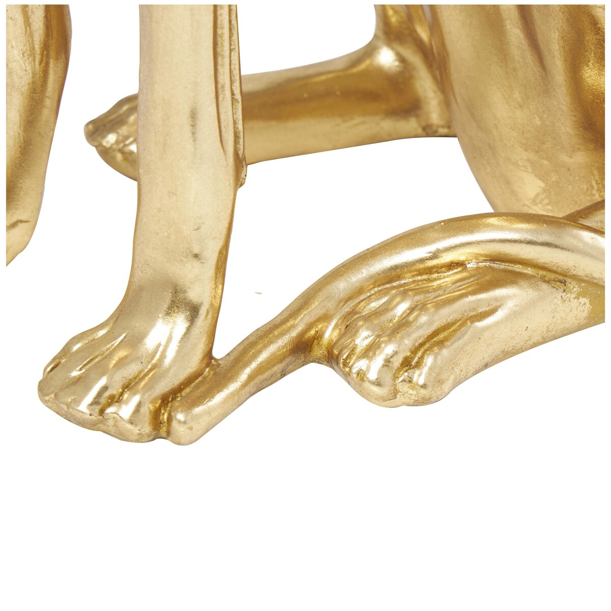 Resin Dog Sitting Greyhound Decorative Sculpture - Gold - Roche River Decor