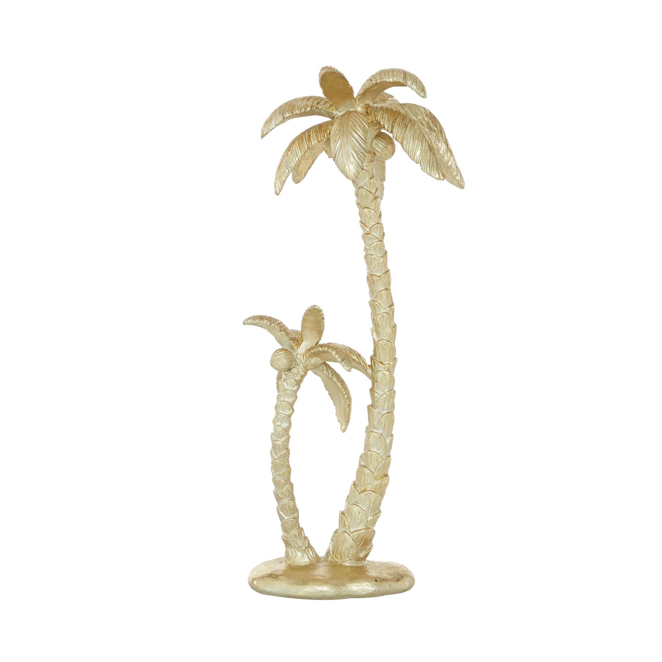 Polyresin Tree Palm Decorative Sculpture - Gold - Roche River Decor